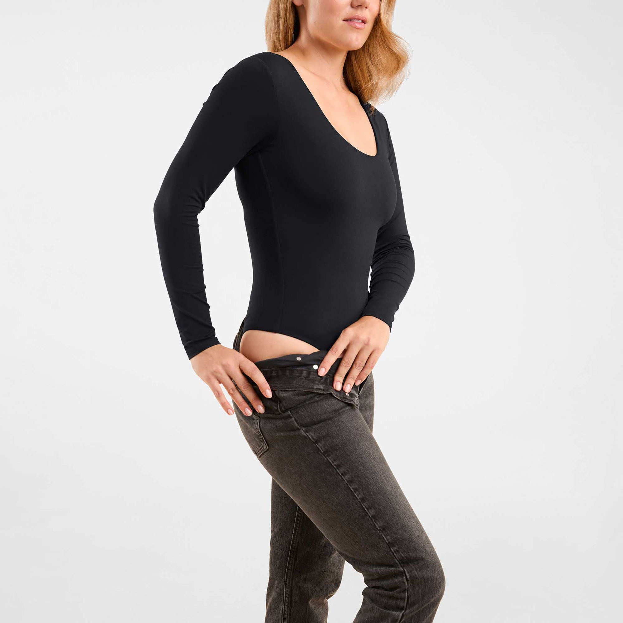 Long Sleeve Scoop Neck Bodysuit