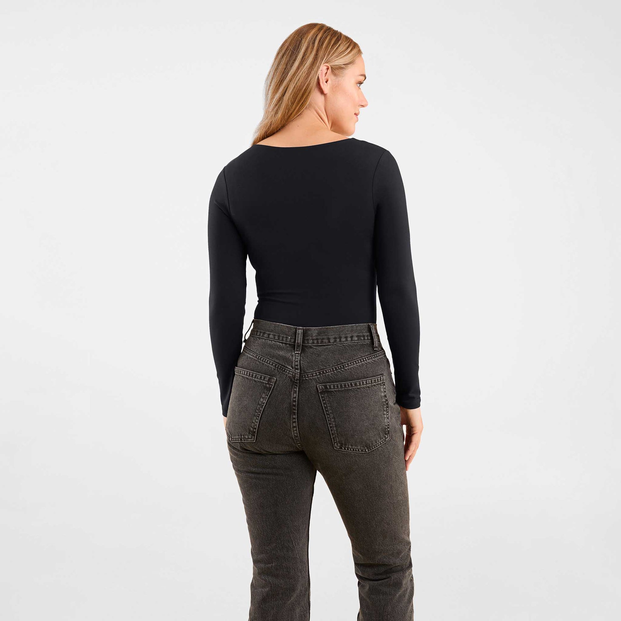 Long Sleeve Scoop Neck Bodysuit