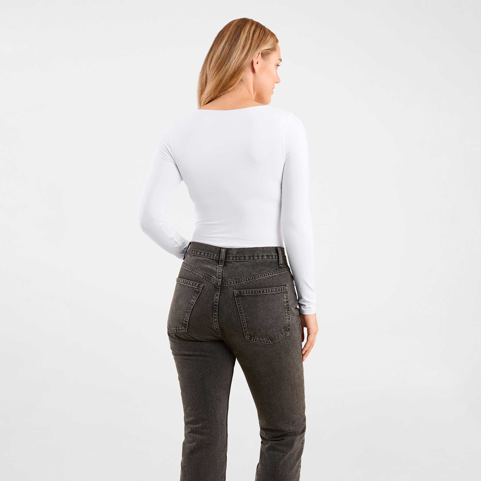 Long Sleeve Square Neck Bodysuit