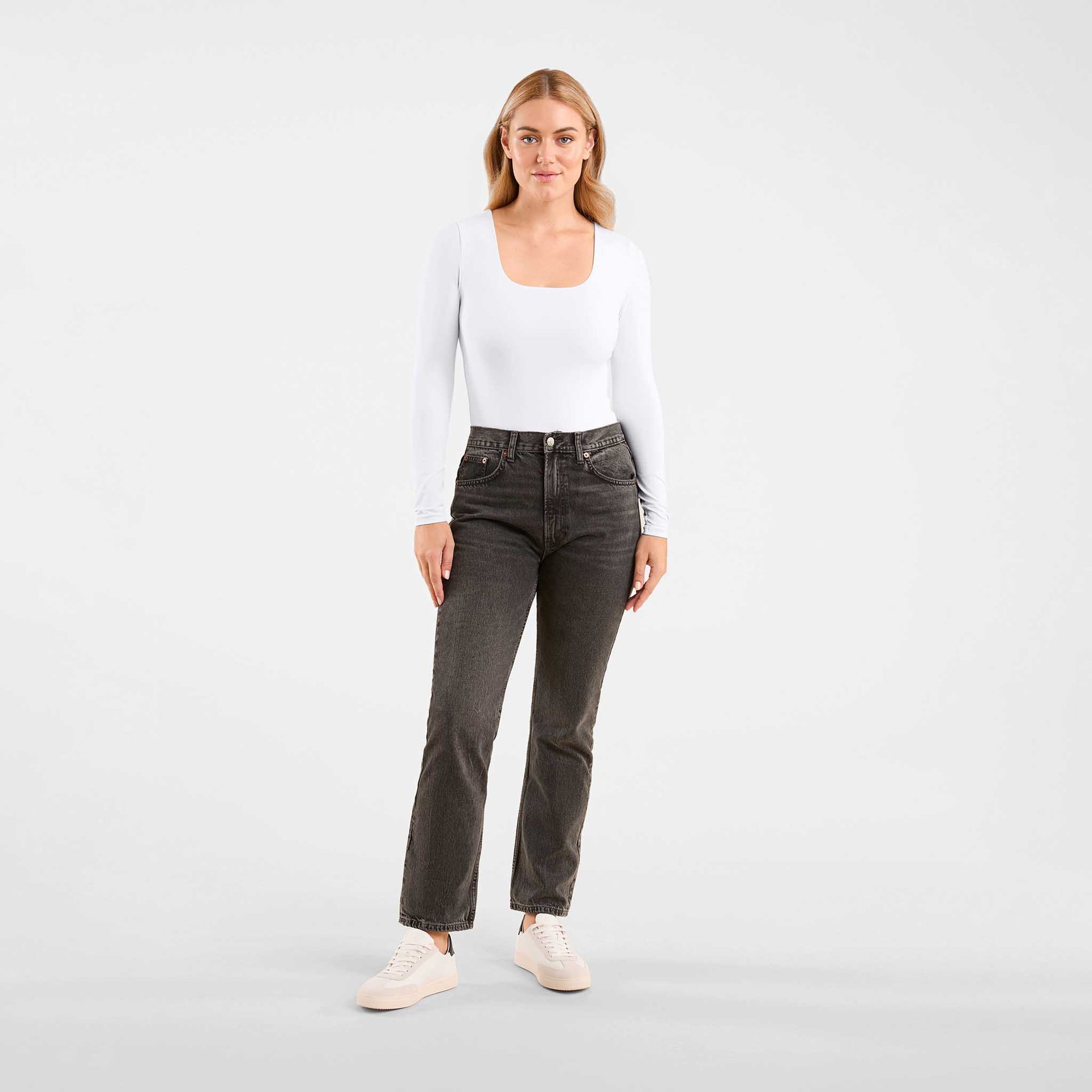 Long Sleeve Square Neck Bodysuit