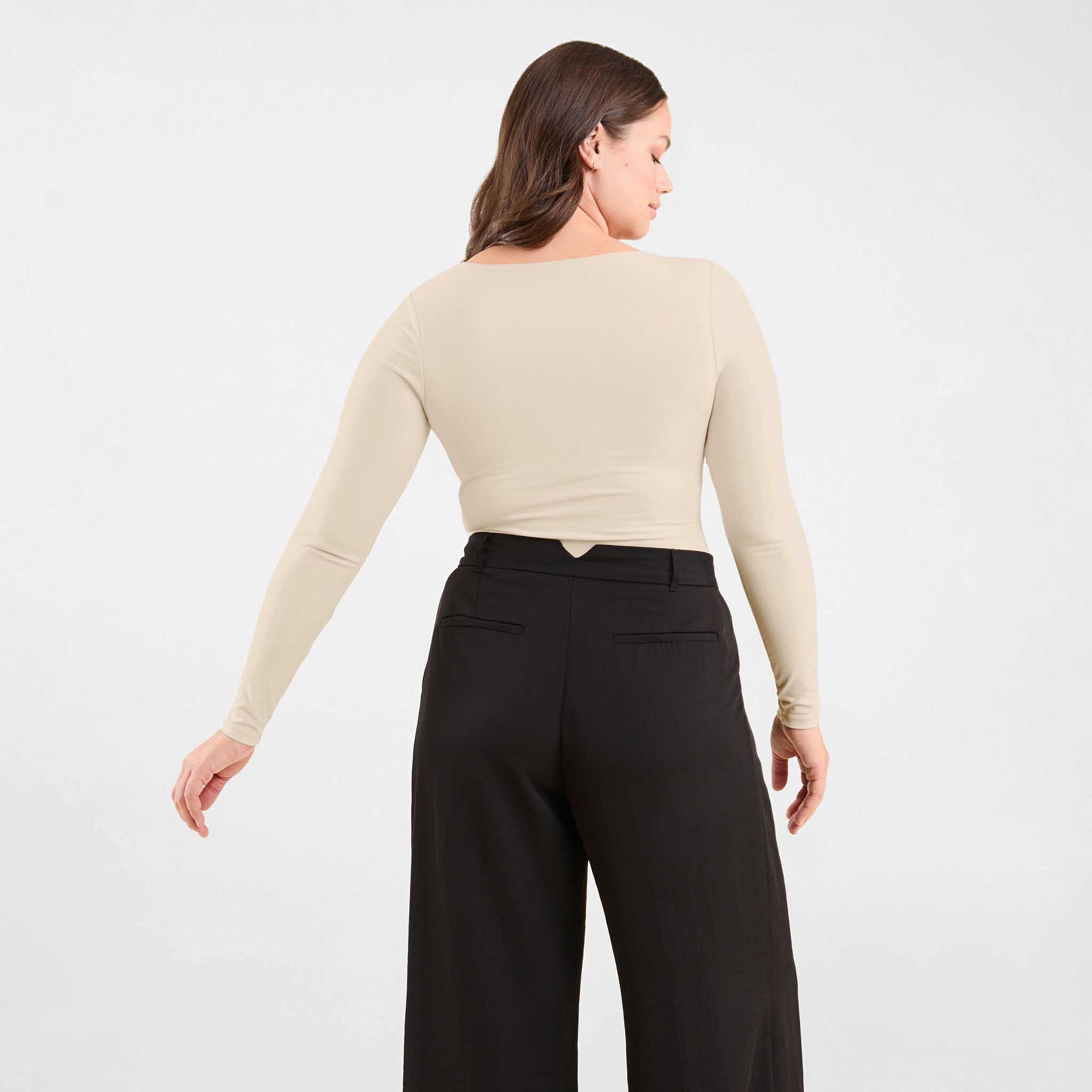 Long Sleeve Square Neck Bodysuit