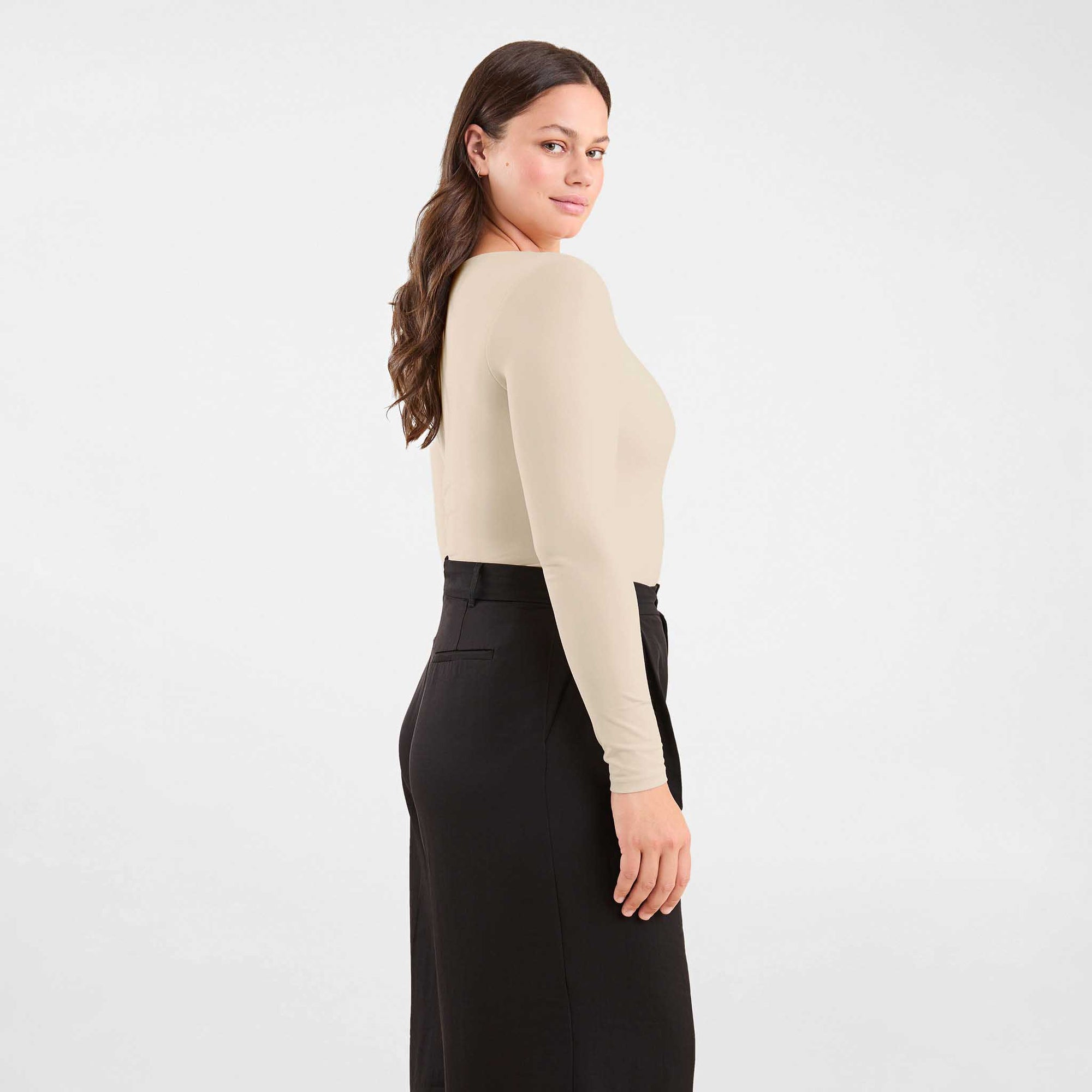 Long Sleeve Square Neck Bodysuit
