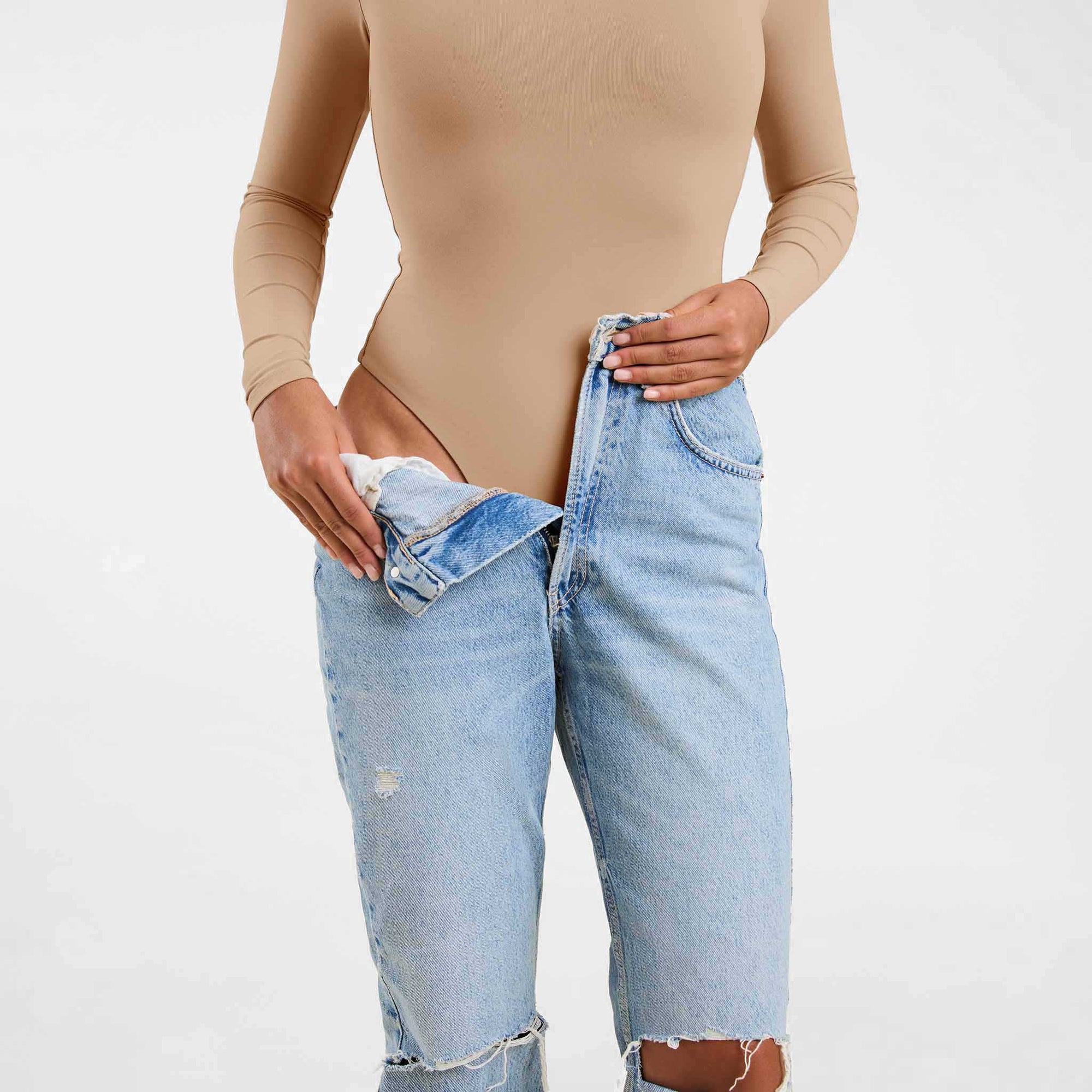 Long Sleeve Square Neck Bodysuit