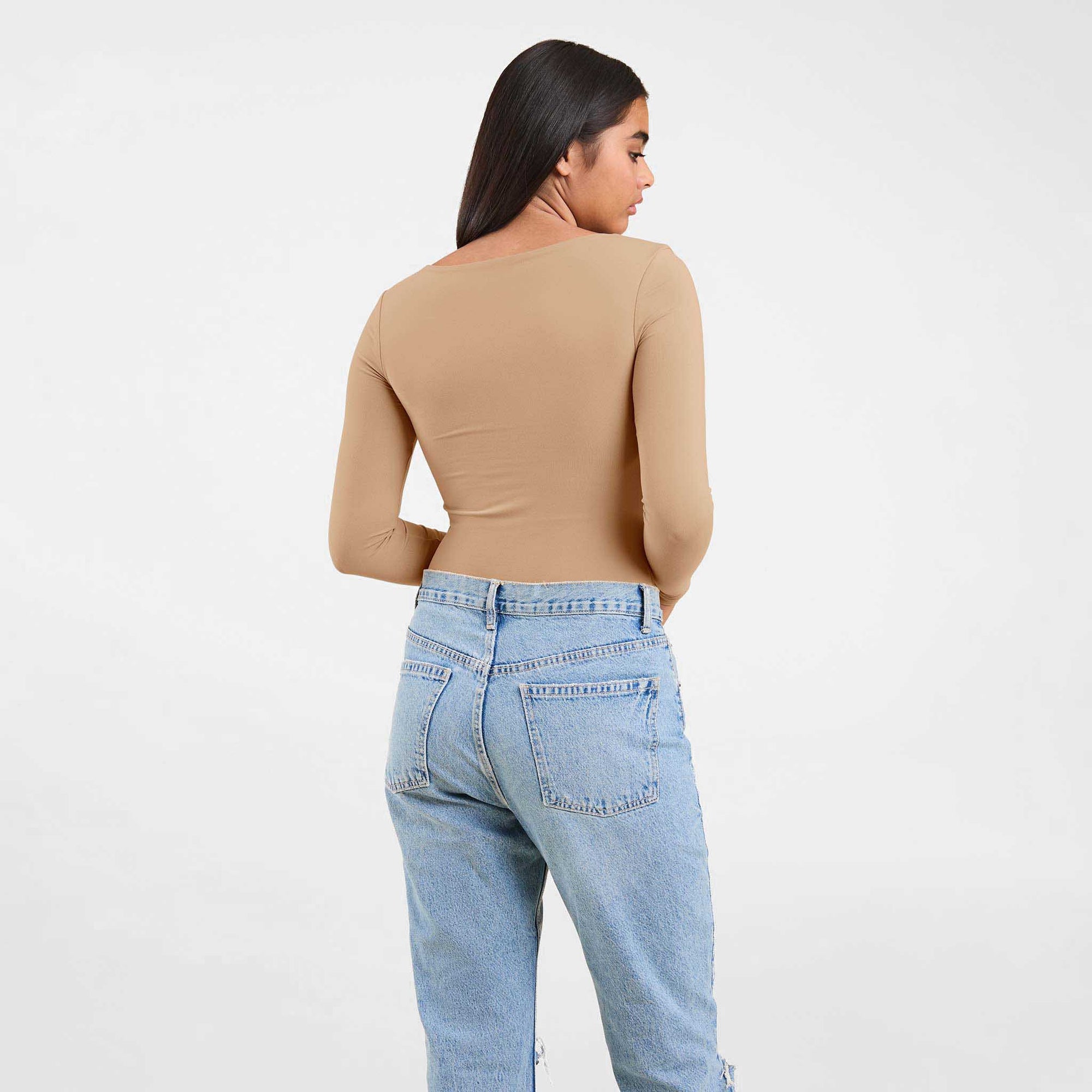 Long Sleeve Square Neck Bodysuit