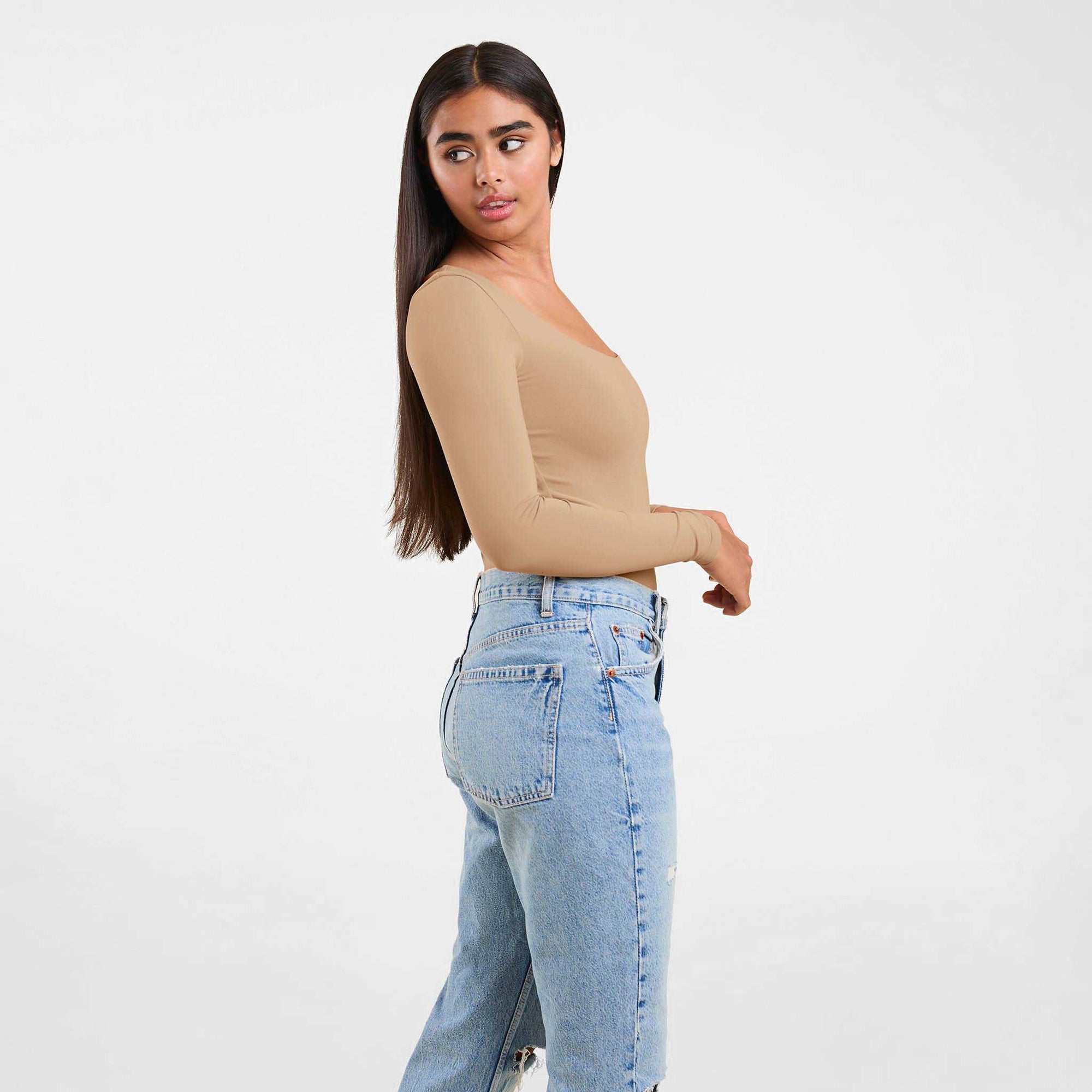 Long Sleeve Square Neck Bodysuit