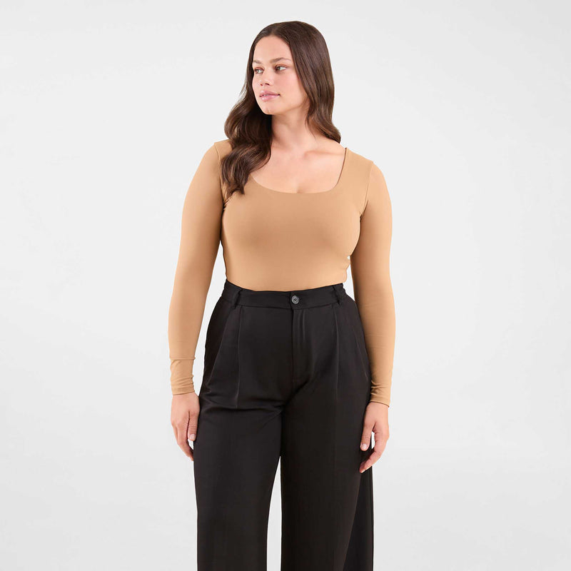 Long Sleeve Square Neck Bodysuit image 