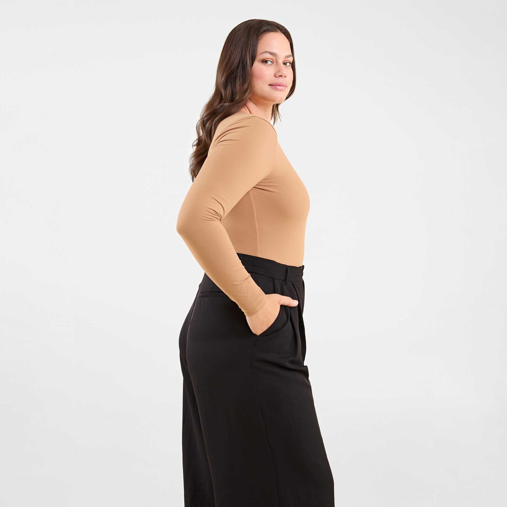 Long Sleeve Square Neck Bodysuit