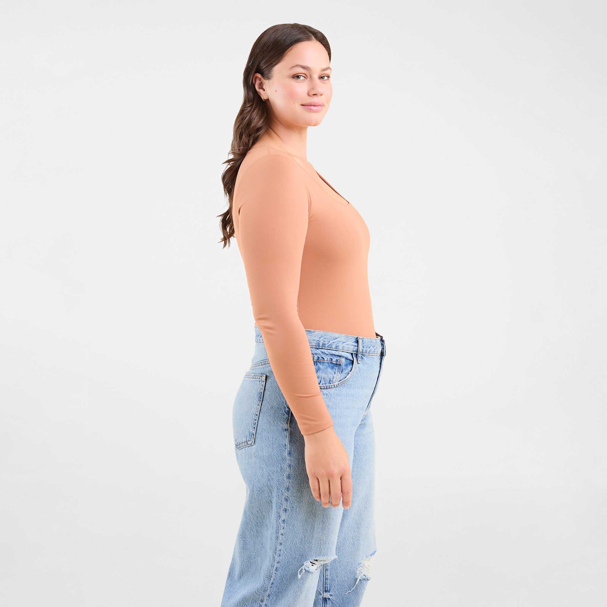 Long Sleeve Square Neck Bodysuit