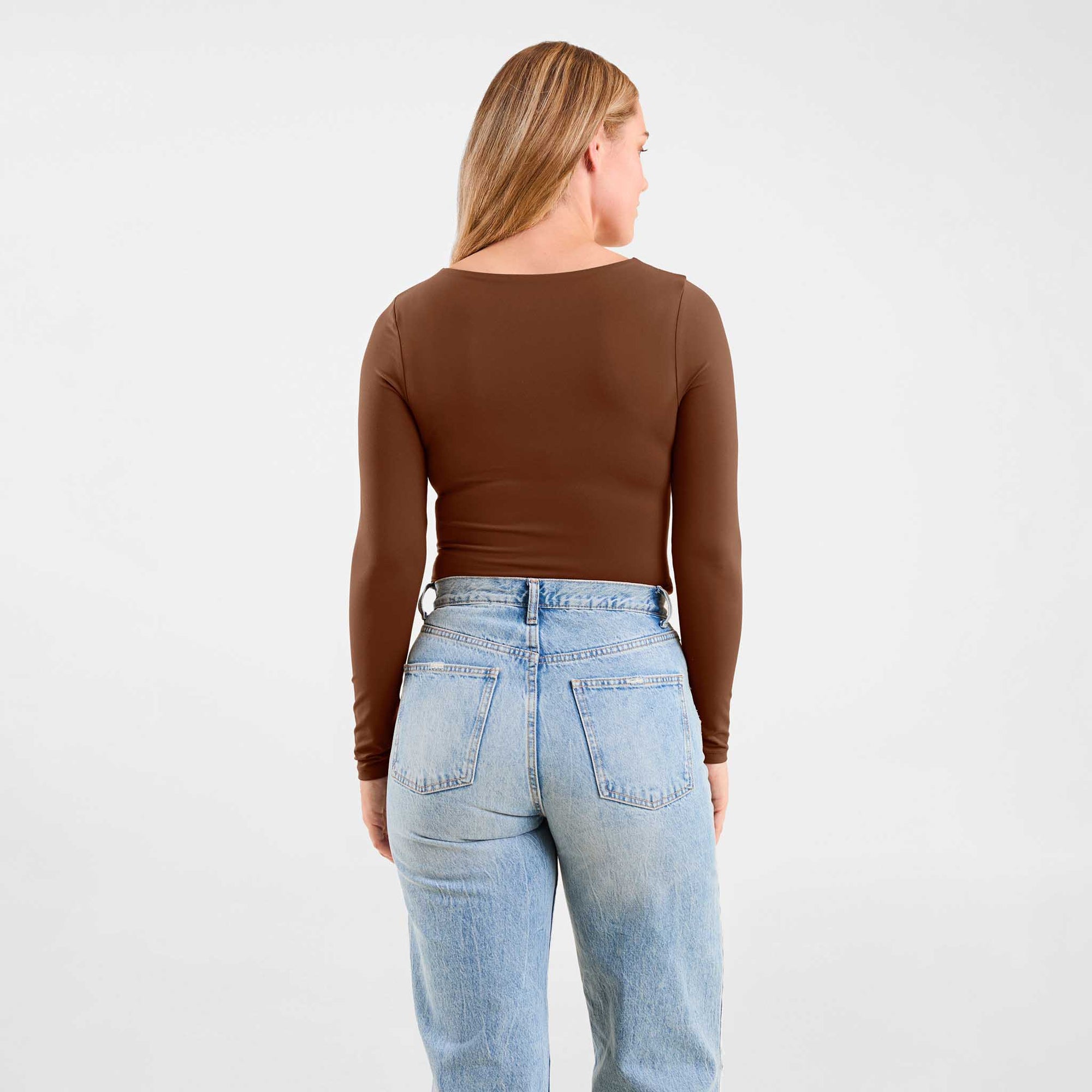 Long Sleeve Square Neck Bodysuit
