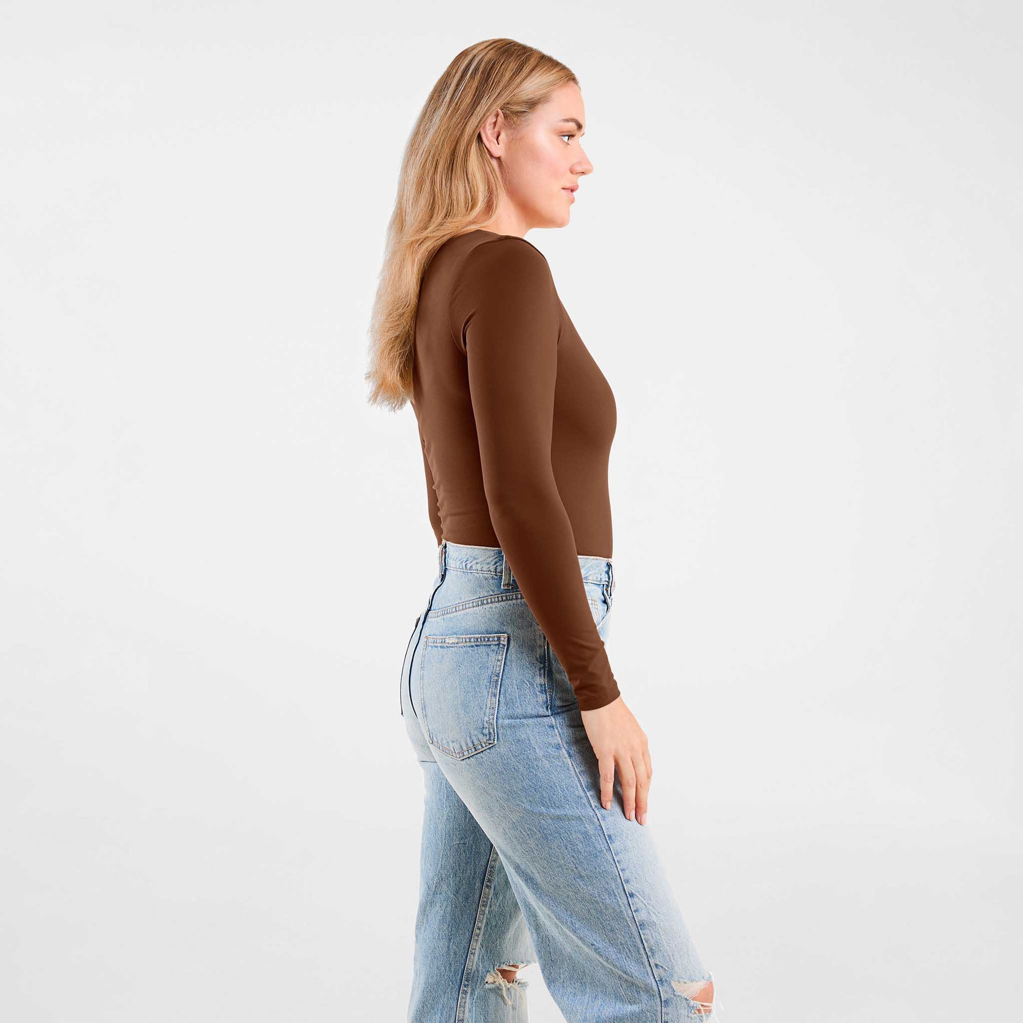 Long Sleeve Square Neck Bodysuit