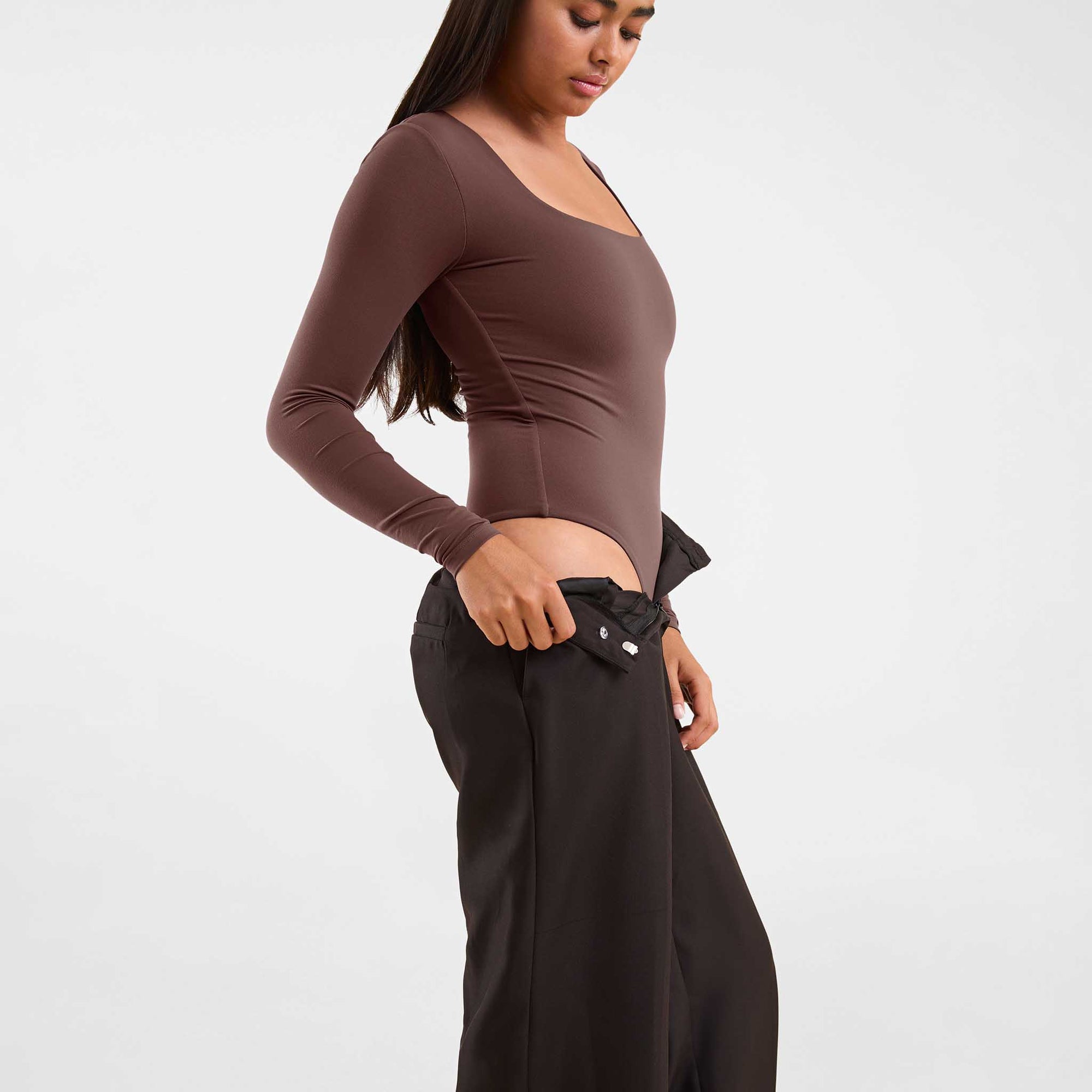 Long Sleeve Square Neck Bodysuit