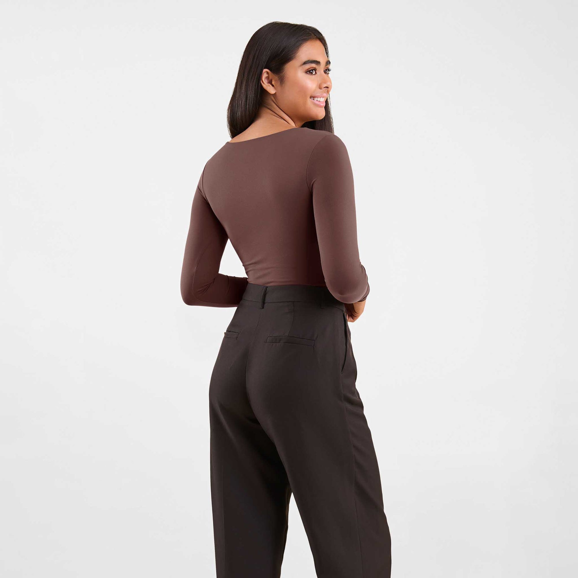 Long Sleeve Square Neck Bodysuit