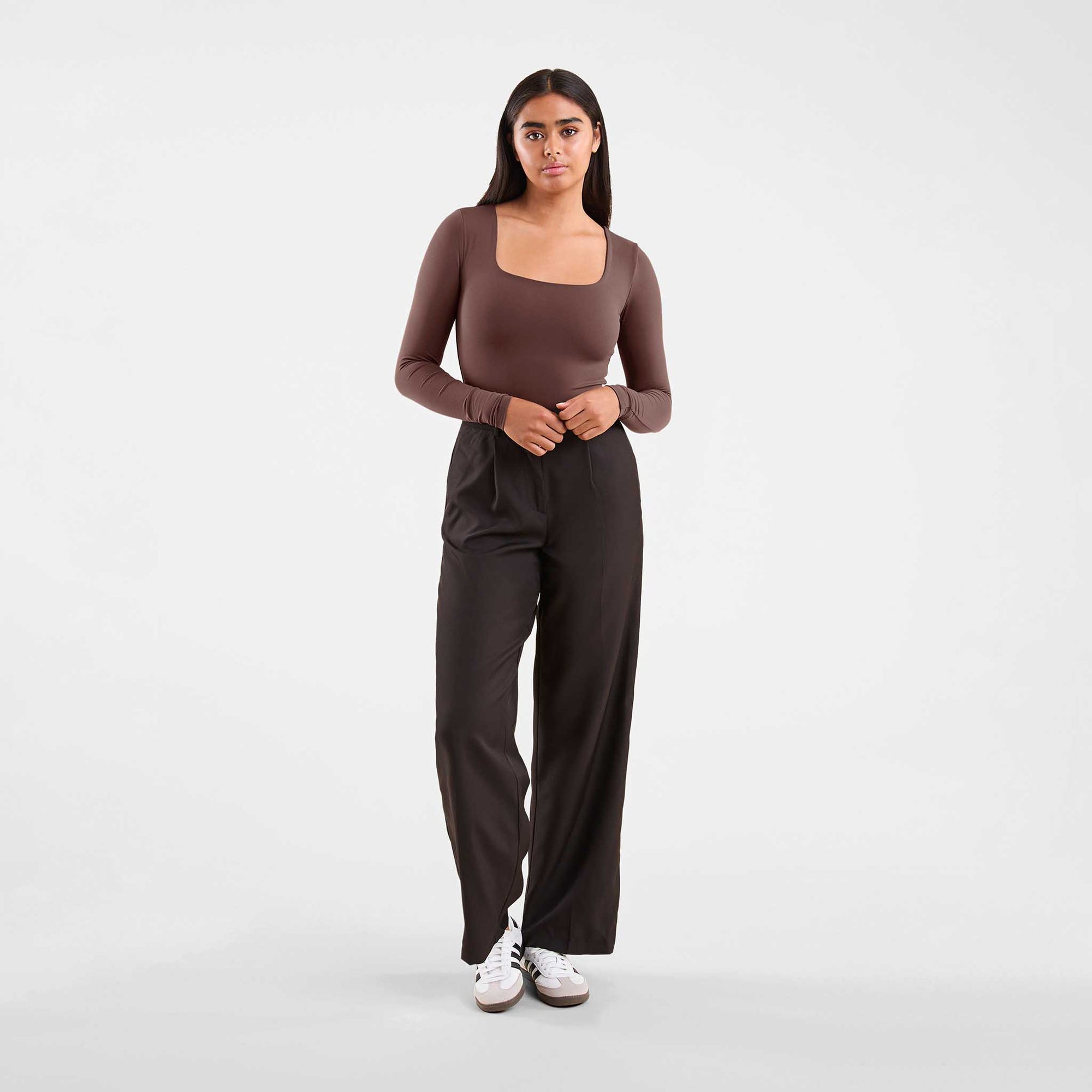 Long Sleeve Square Neck Bodysuit