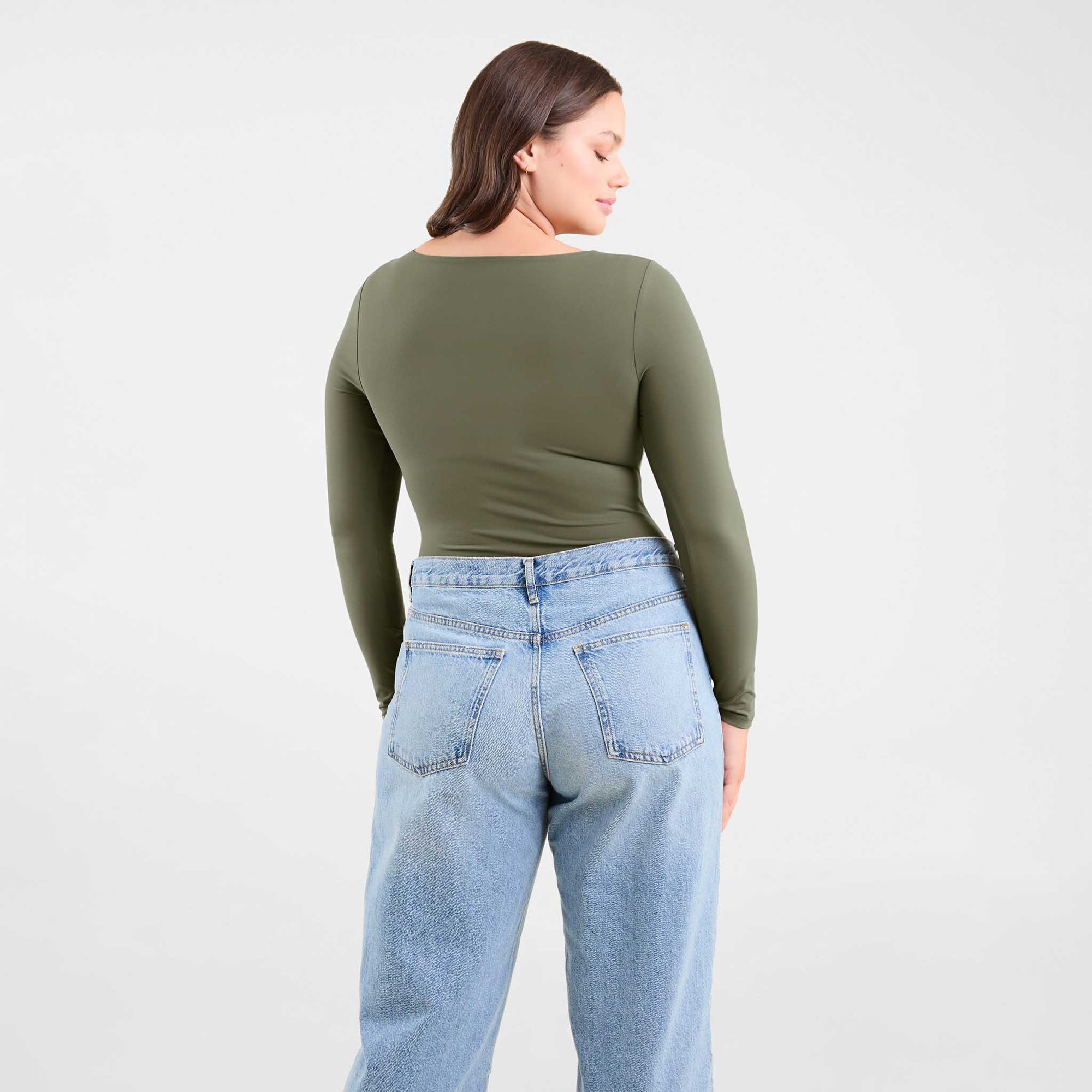 Long Sleeve Square Neck Bodysuit