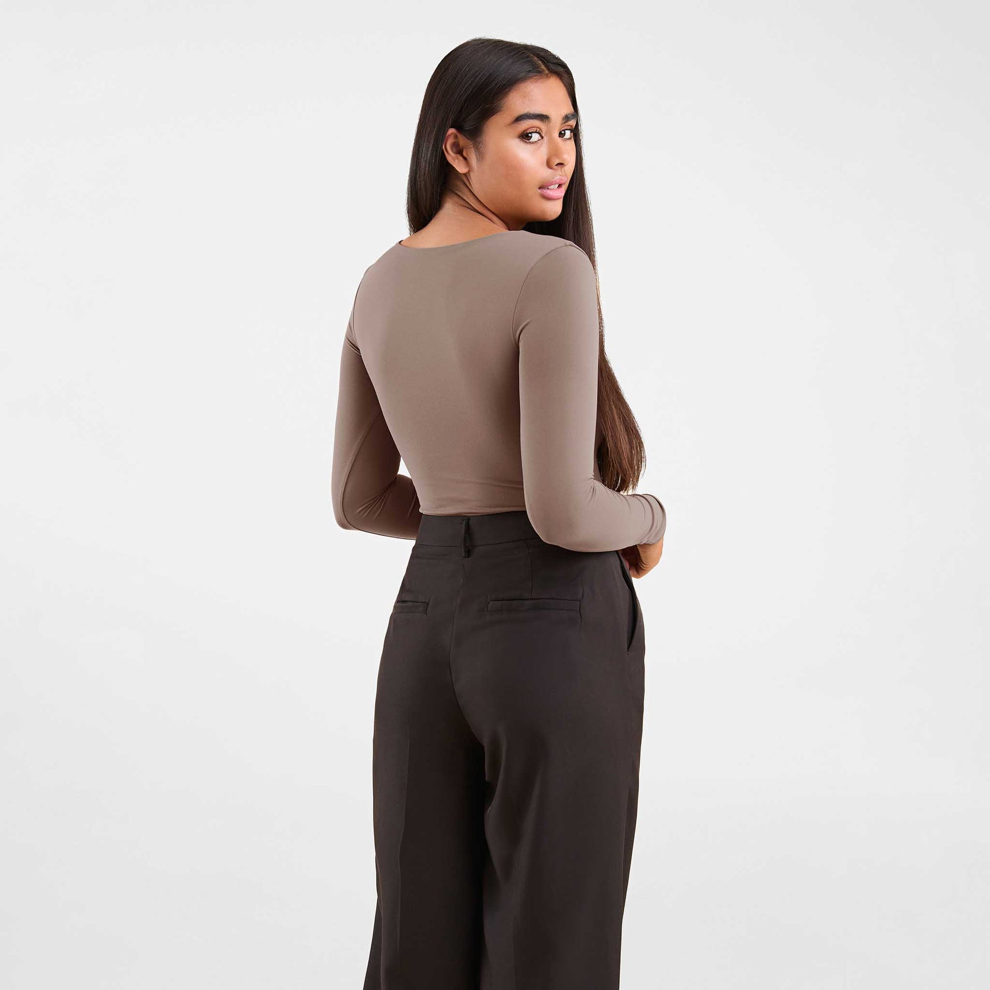 Long Sleeve Square Neck Bodysuit