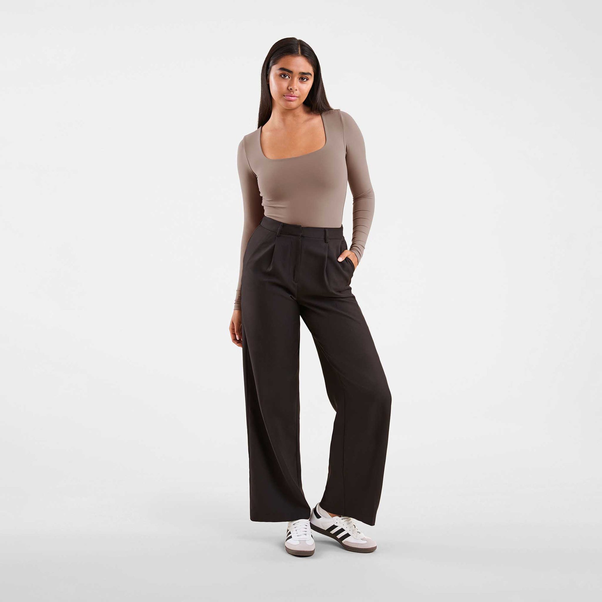 Long Sleeve Square Neck Bodysuit