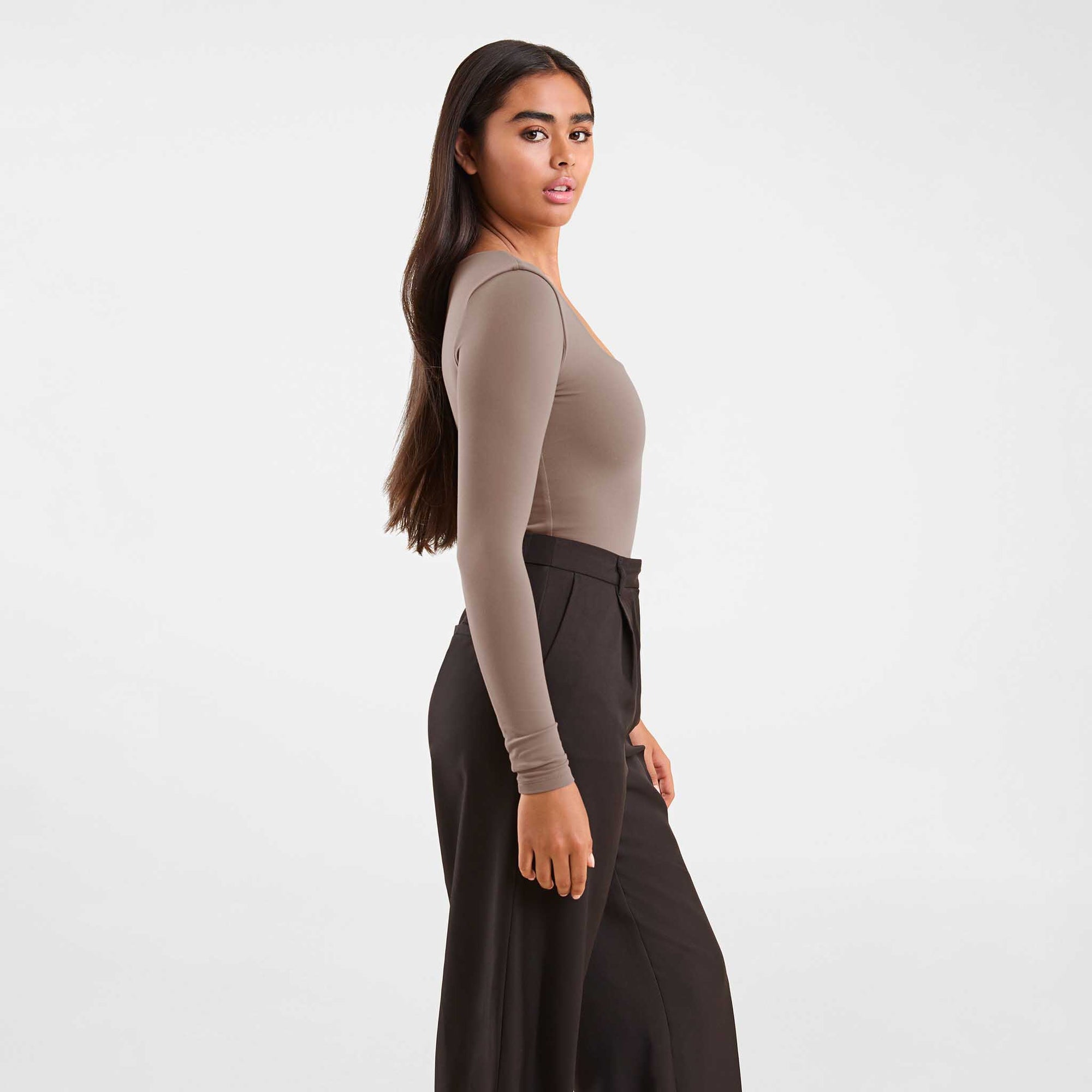 Long Sleeve Square Neck Bodysuit