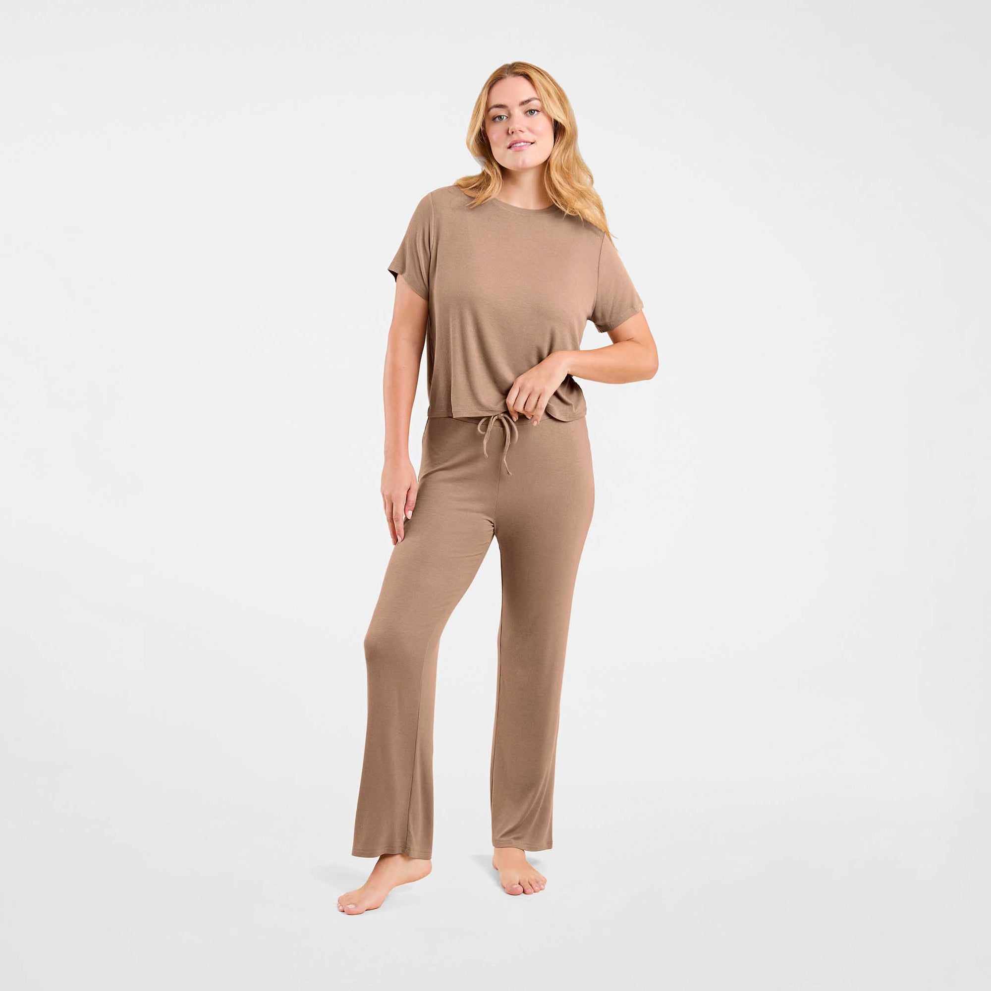 Ribbed Pajama Set