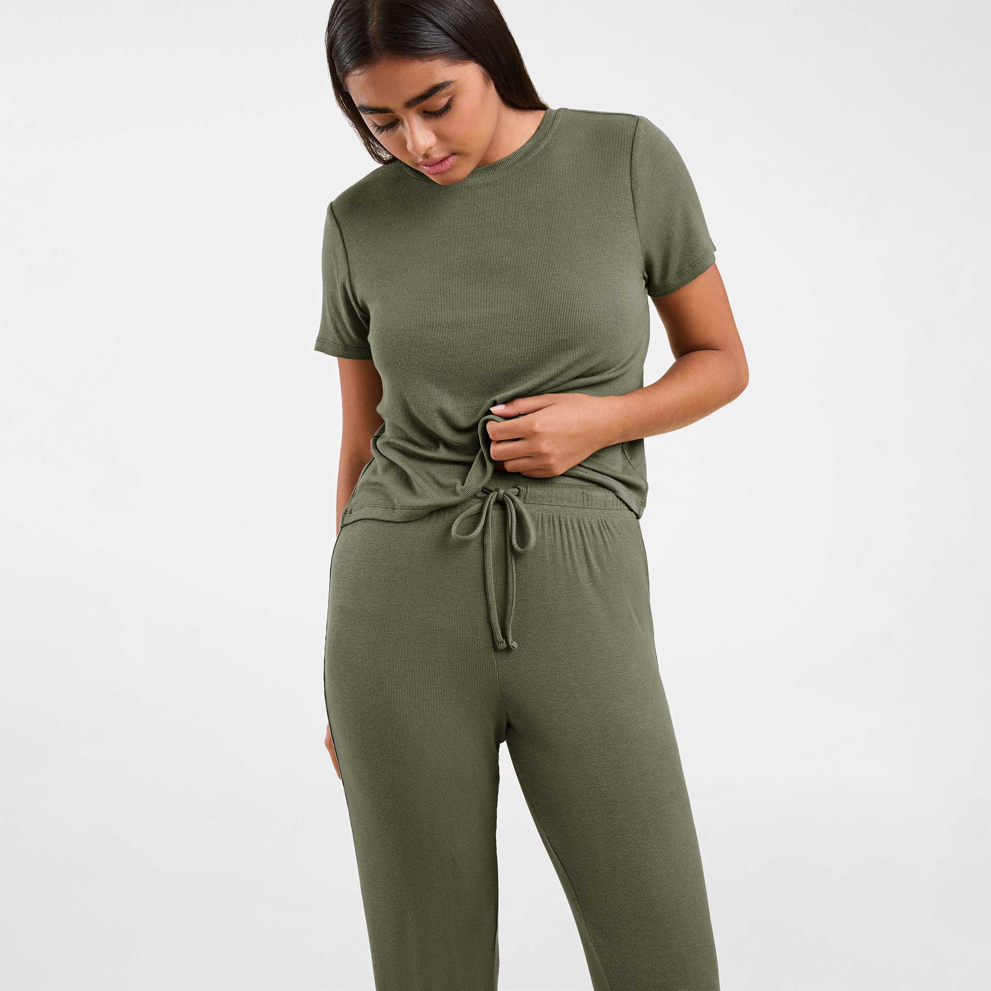 Ribbed Pajama Set