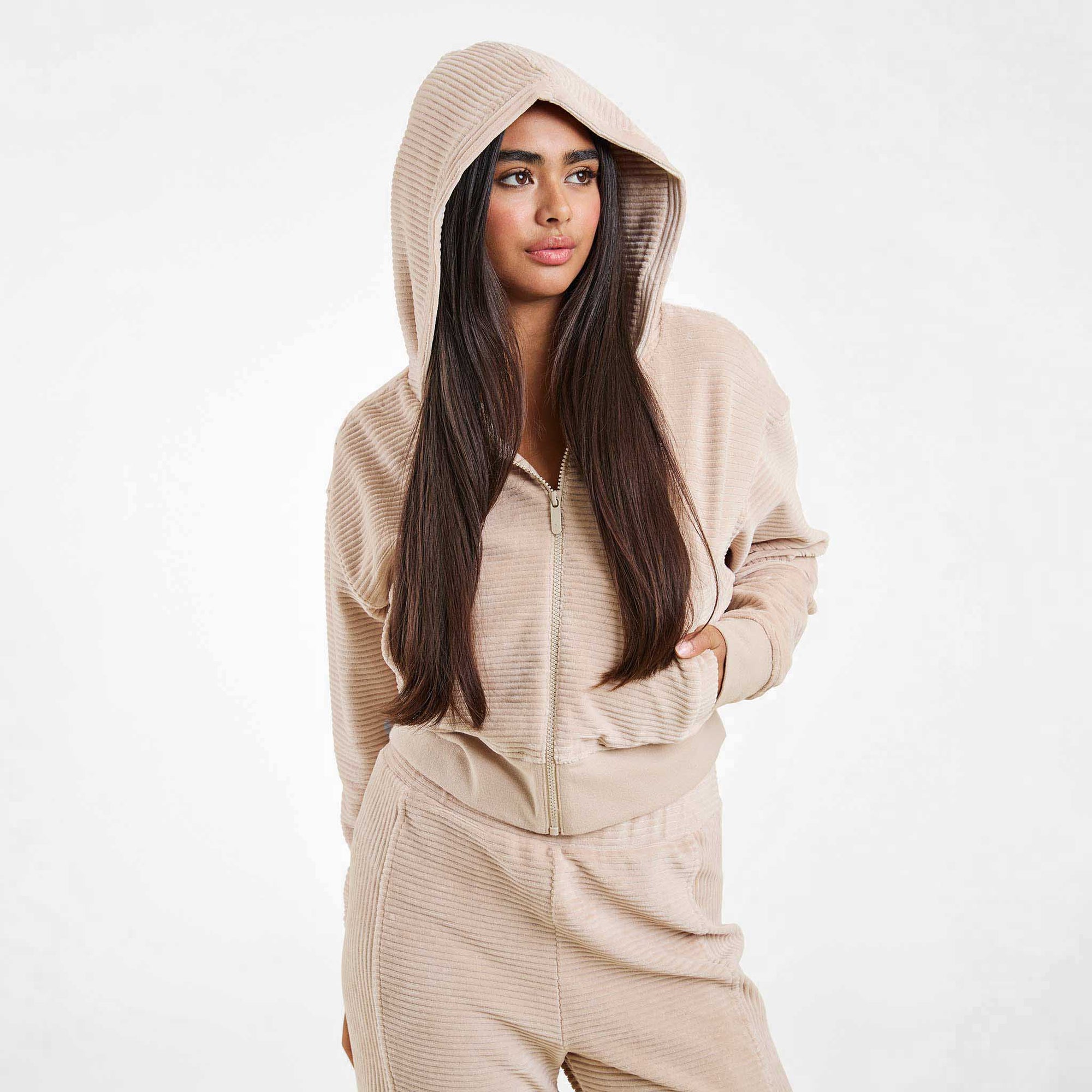 Textured Zip Hoodie