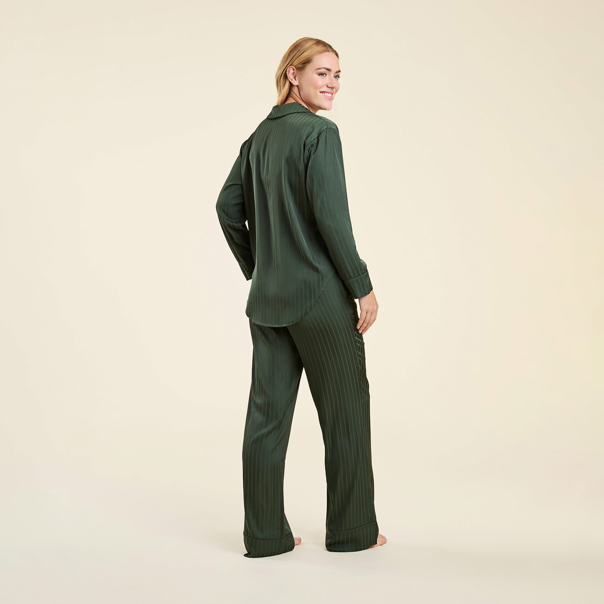 Satin Pajama Set | Evergreen