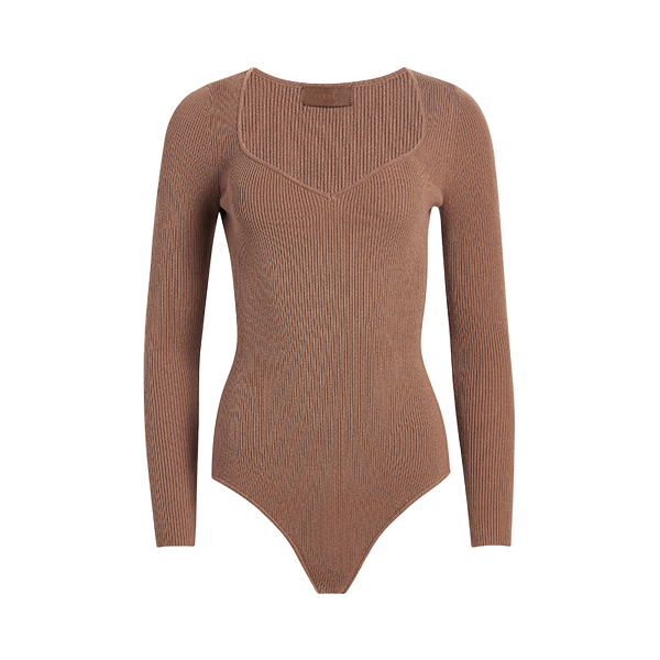 Sweetheart Sweater Bodysuit | Chocolate