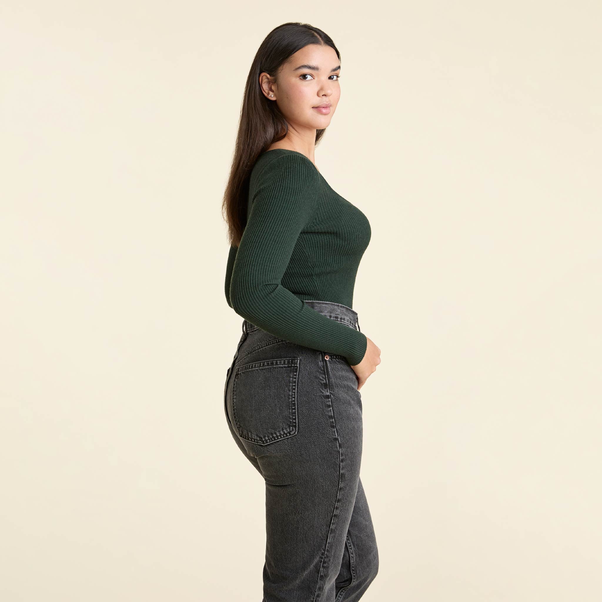 Sweetheart Sweater Bodysuit | Evergreen