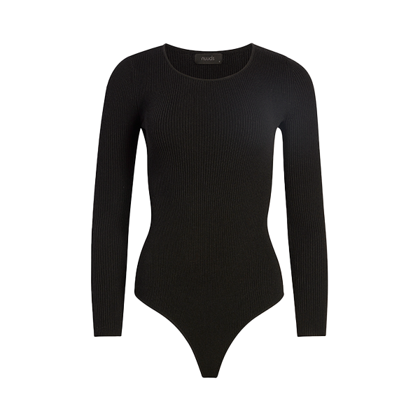 Crewneck Sweater Bodysuit | Black