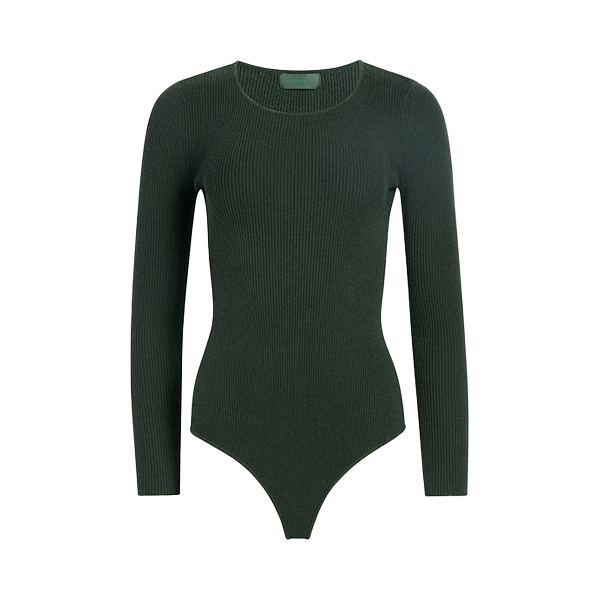 Crewneck Sweater Bodysuit | Evergreen