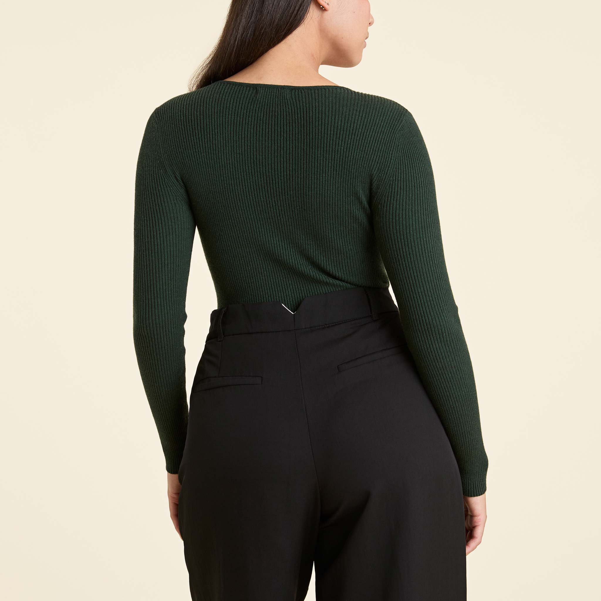 Crewneck Sweater Bodysuit | Evergreen
