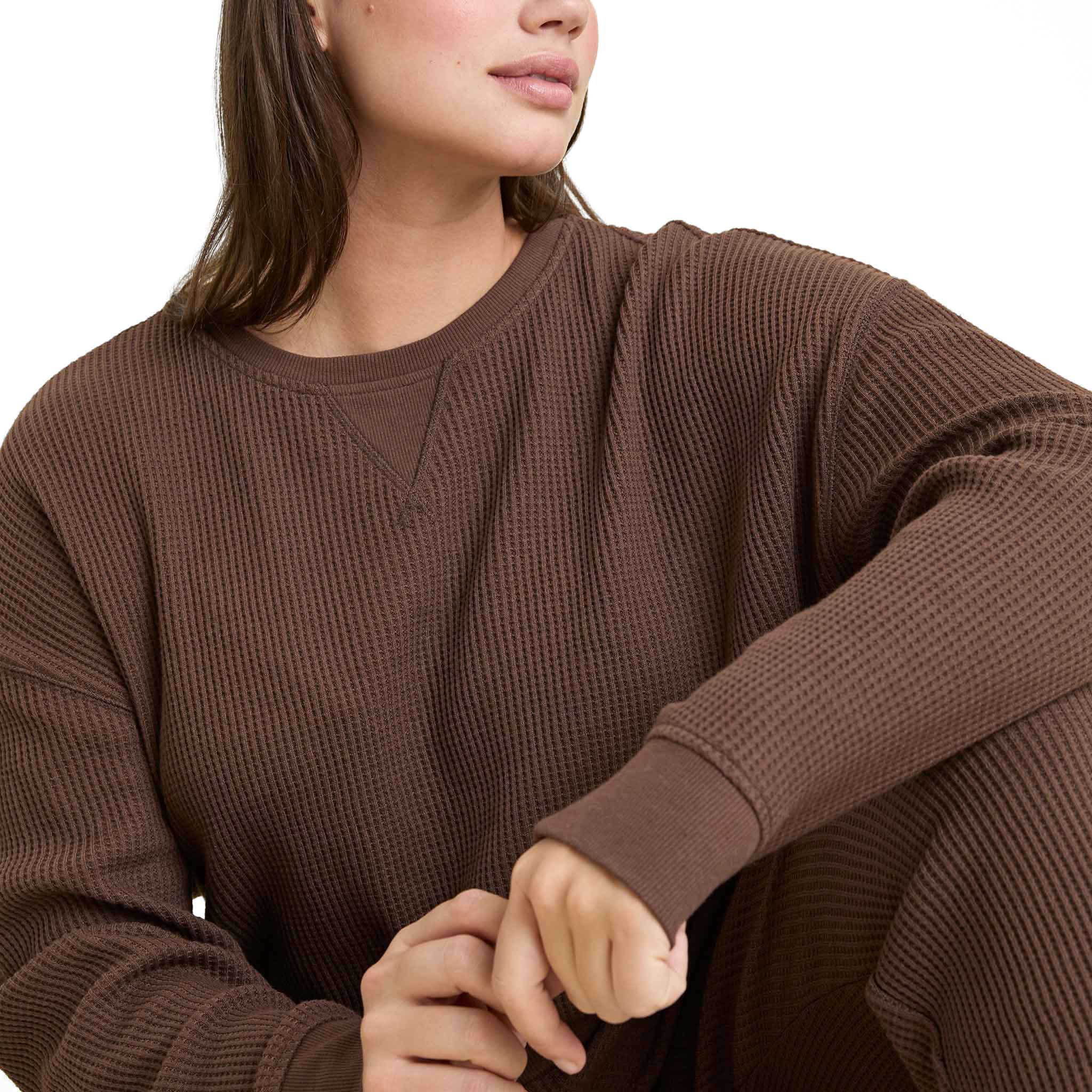 COOTIE / Heavy Waffle Crewneck Sweatshirt -Gray-