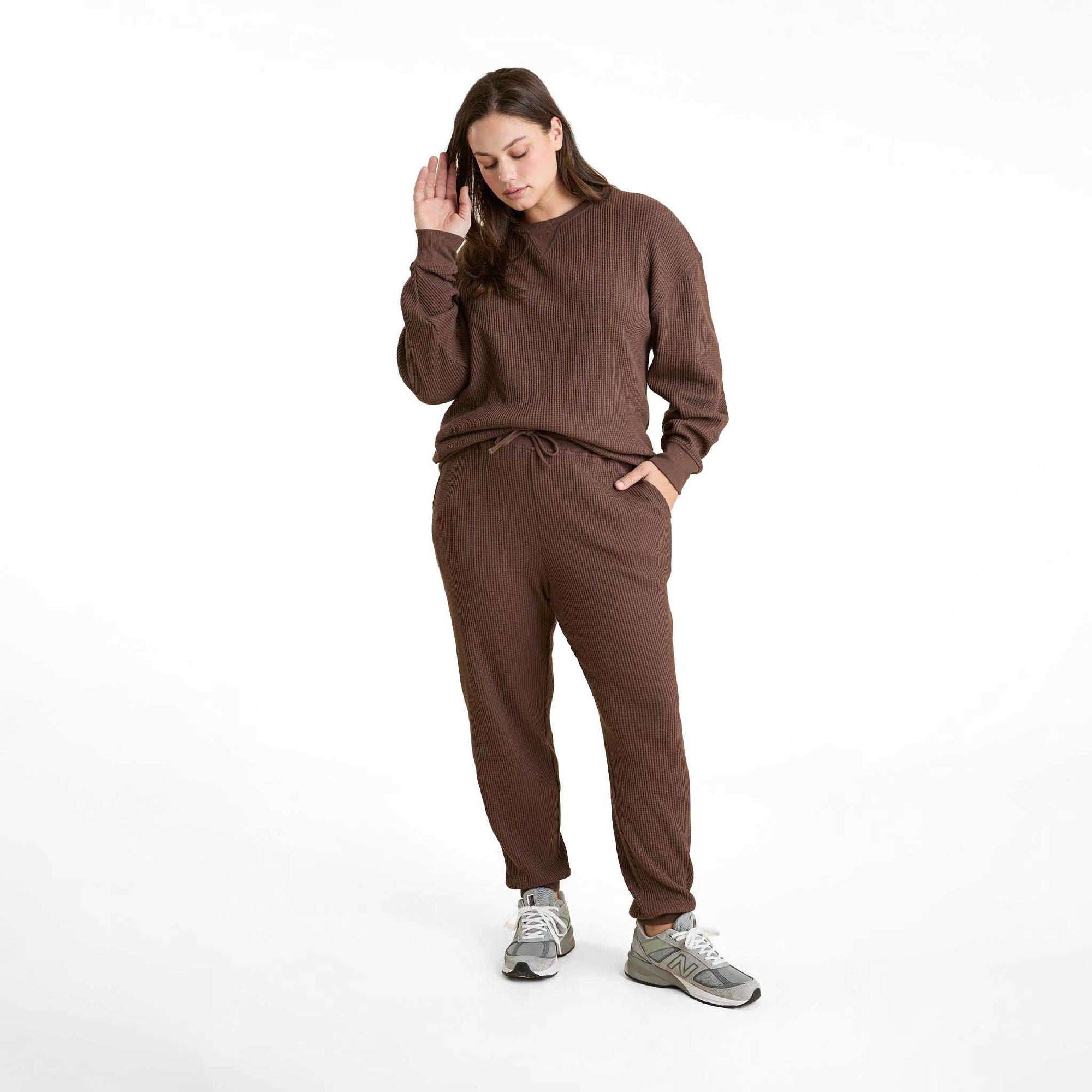 Waffle Crewneck Pullover