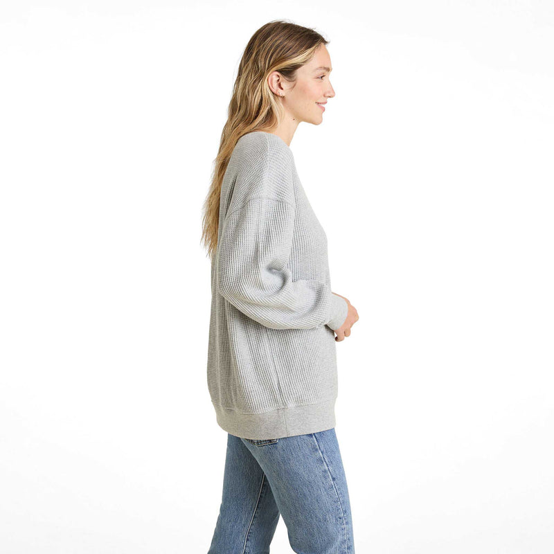 Waffle Crewneck Pullover