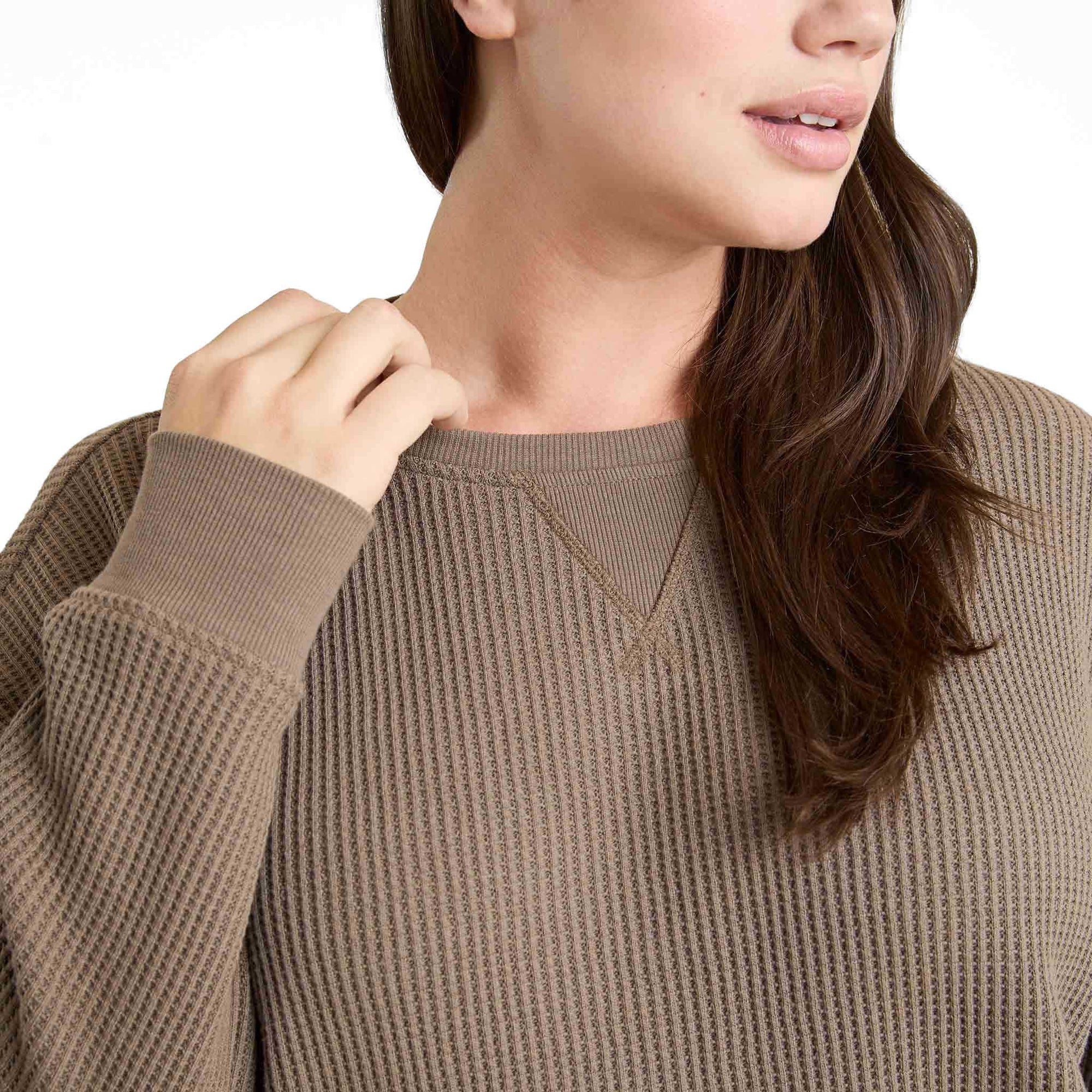 Waffle Crewneck Pullover