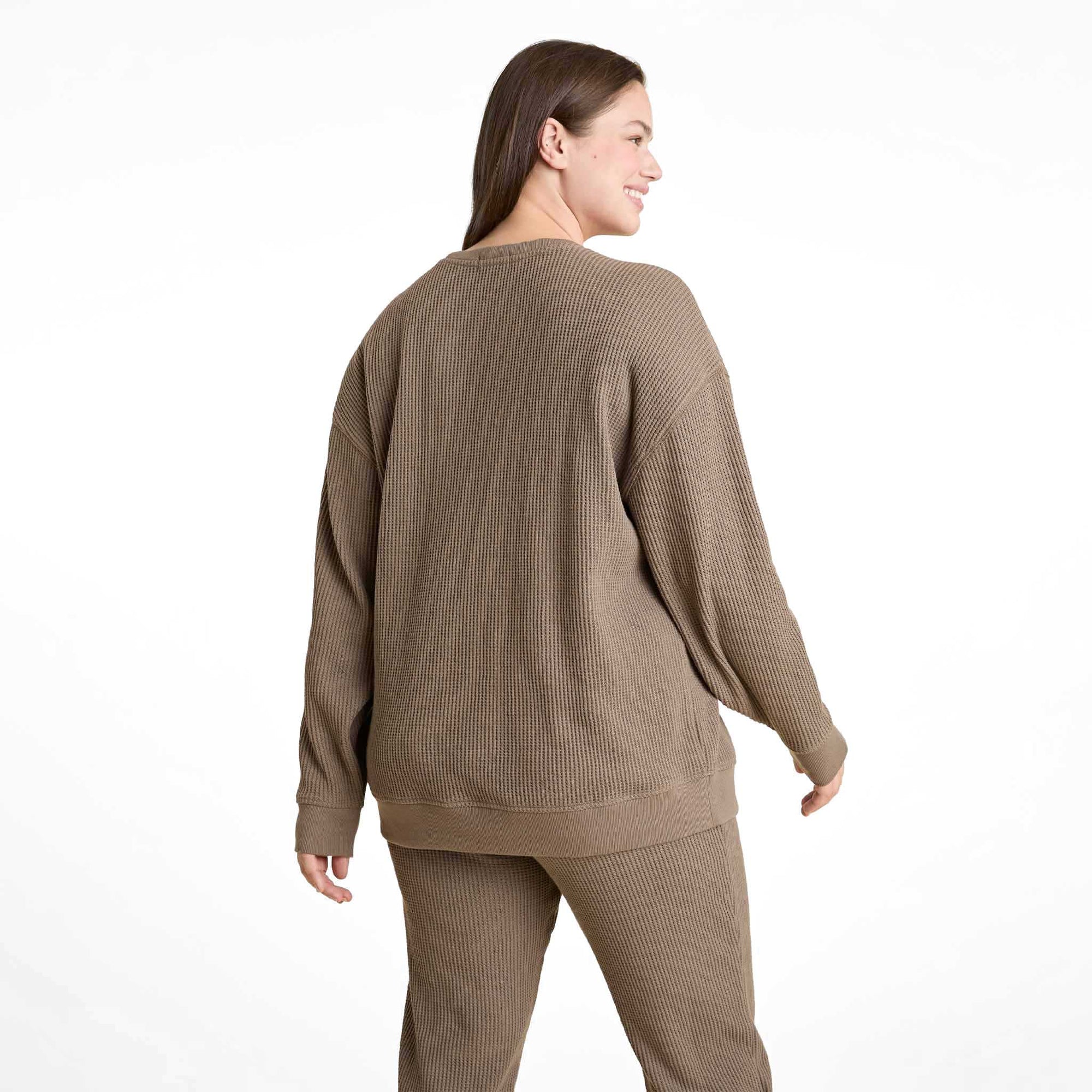 Waffle Crewneck Pullover