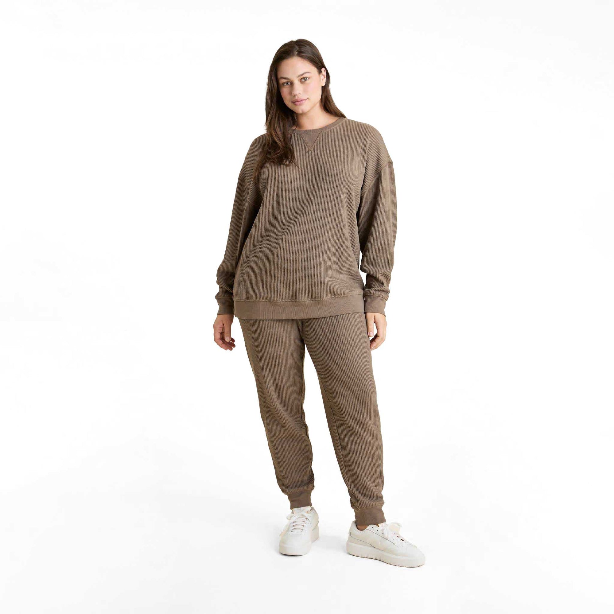 Waffle Crewneck Pullover