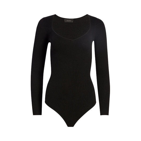 Sweetheart Sweater Bodysuit | Black