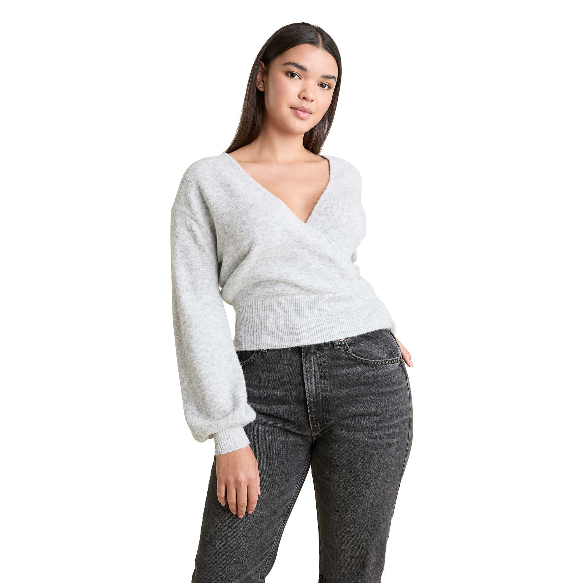 Cozy Knit Wrap Sweater
