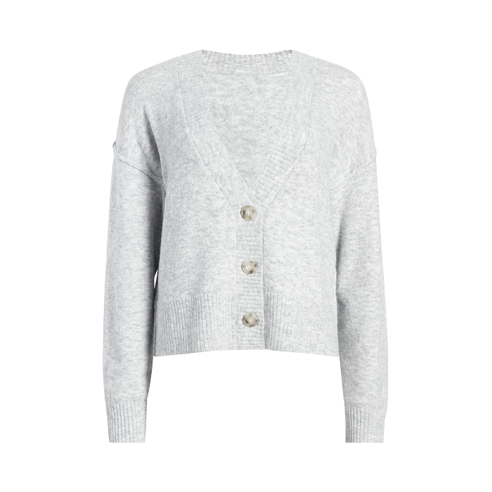 Cozy Knit Cardigan Heather Grey
