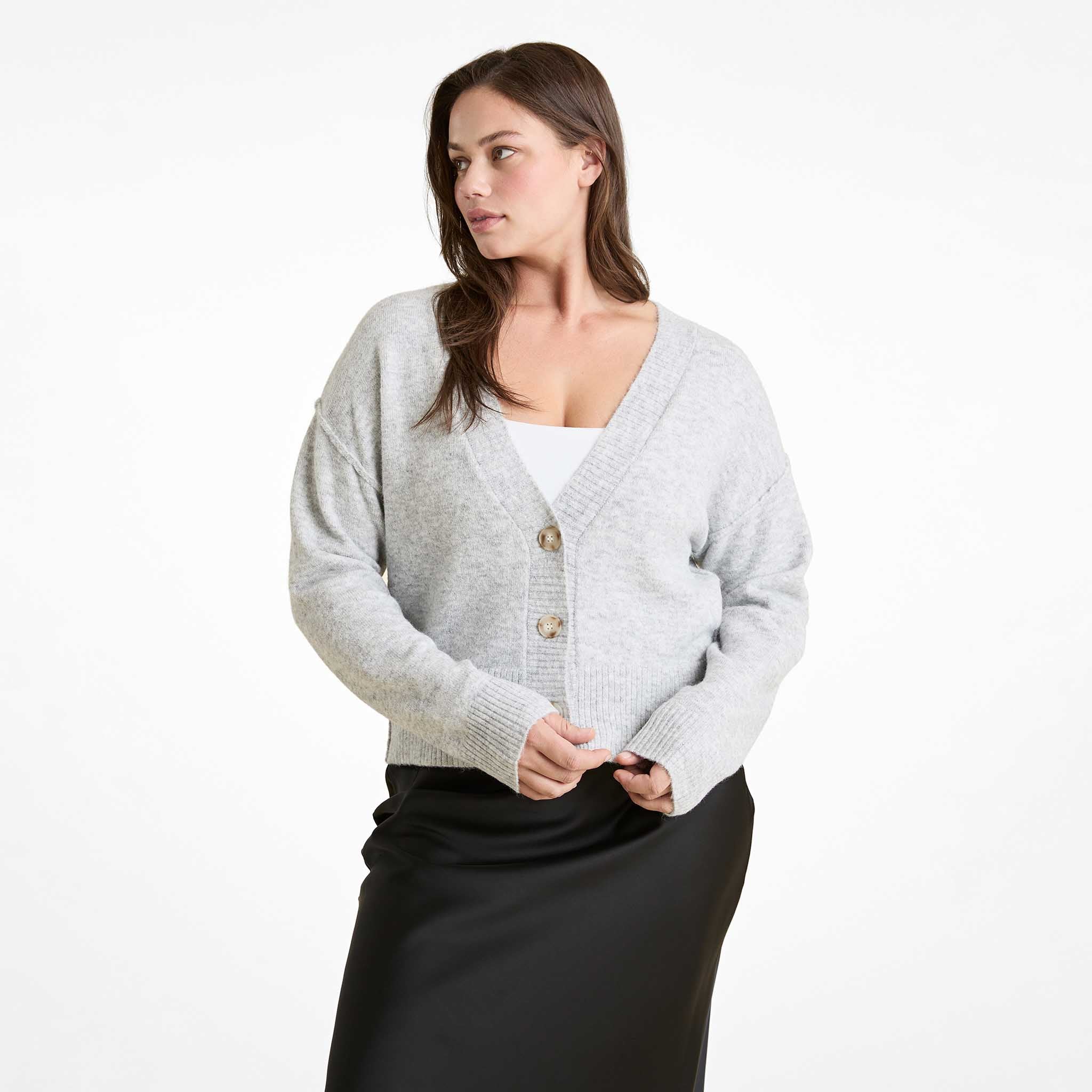 Cozy grey cardigan online