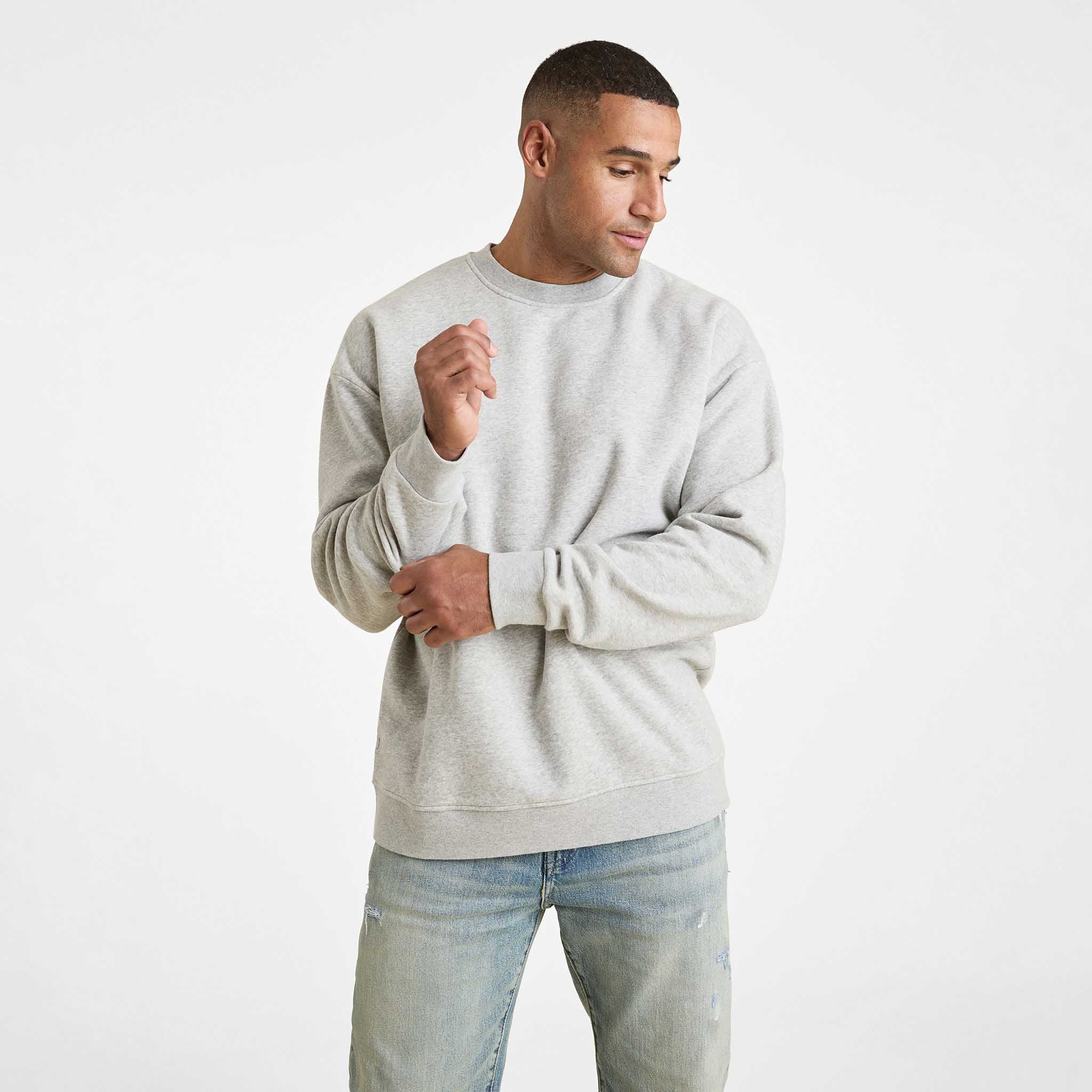Men s Classic Crewneck Sweatshirt Heather Grey