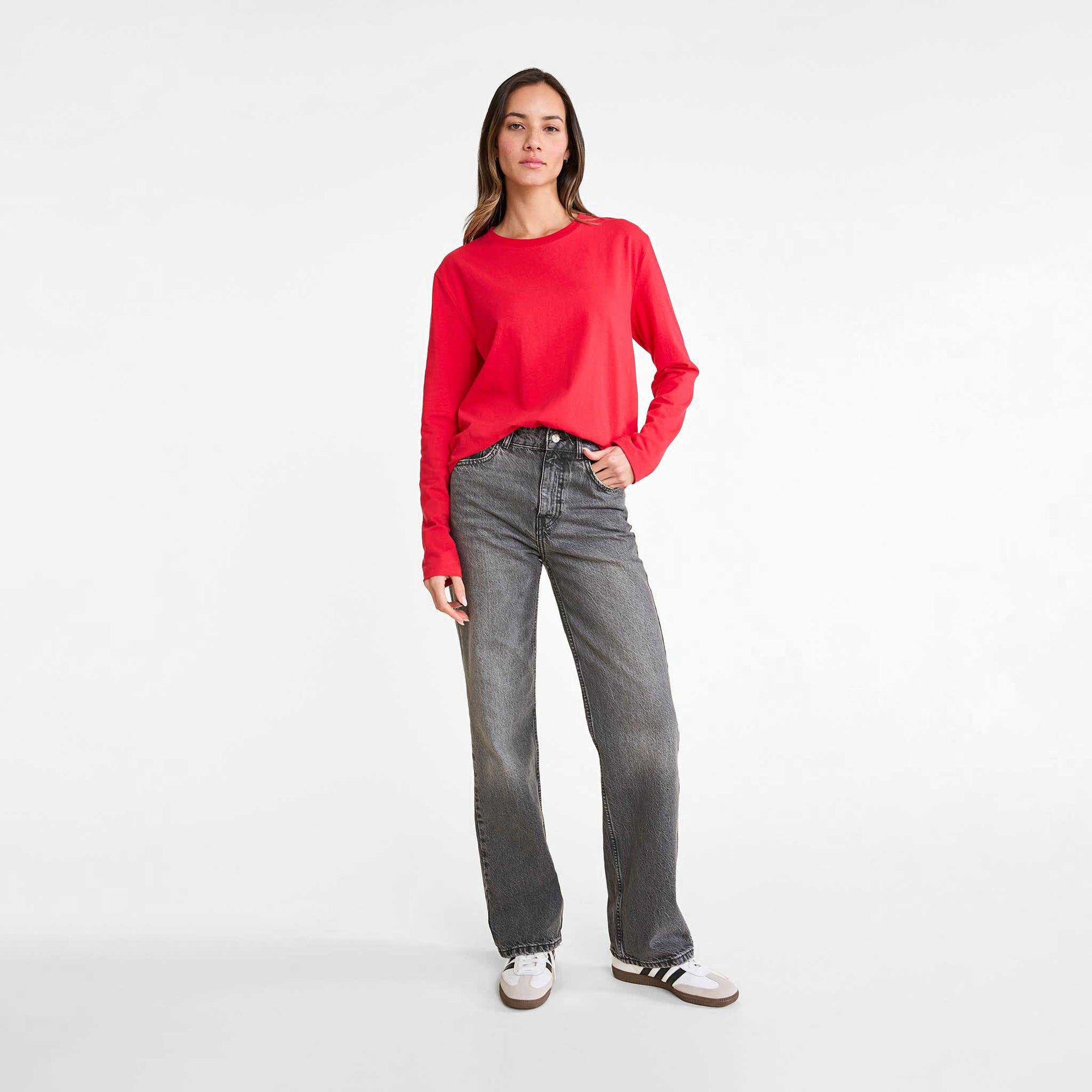 Vintage Cotton Long Sleeve Everyday T-Shirt
