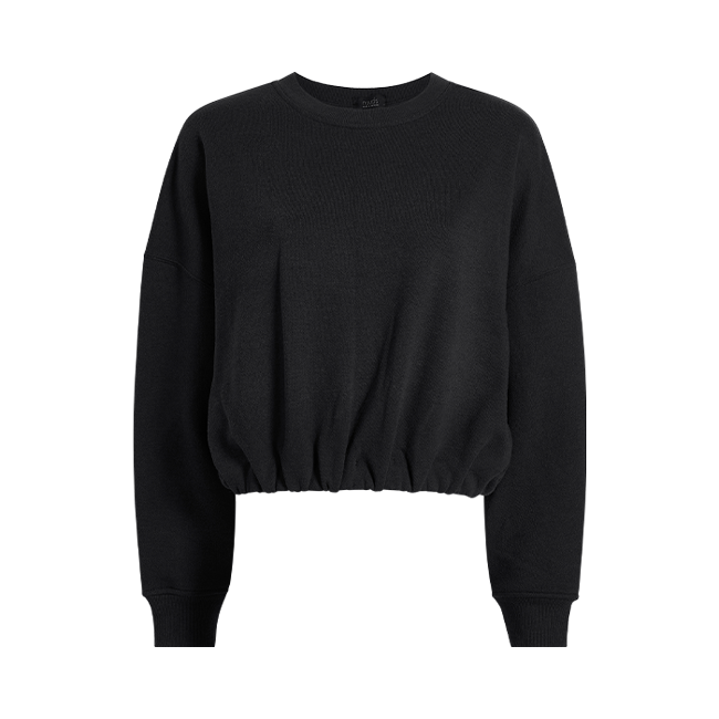 Cinch Waist Sweatshirt | Black