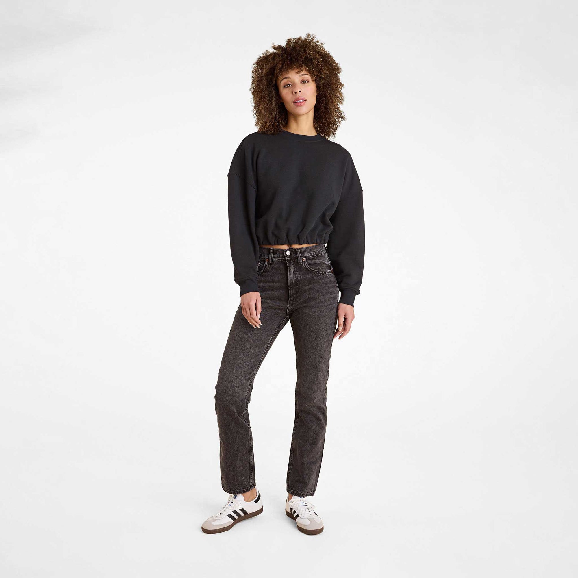 Vintage Fleece Cinch Waist Sweatshirt