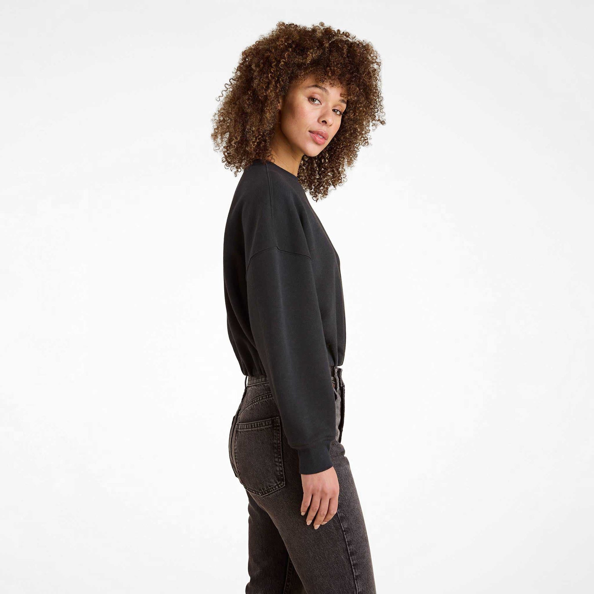 Vintage Fleece Cinch Waist Sweatshirt