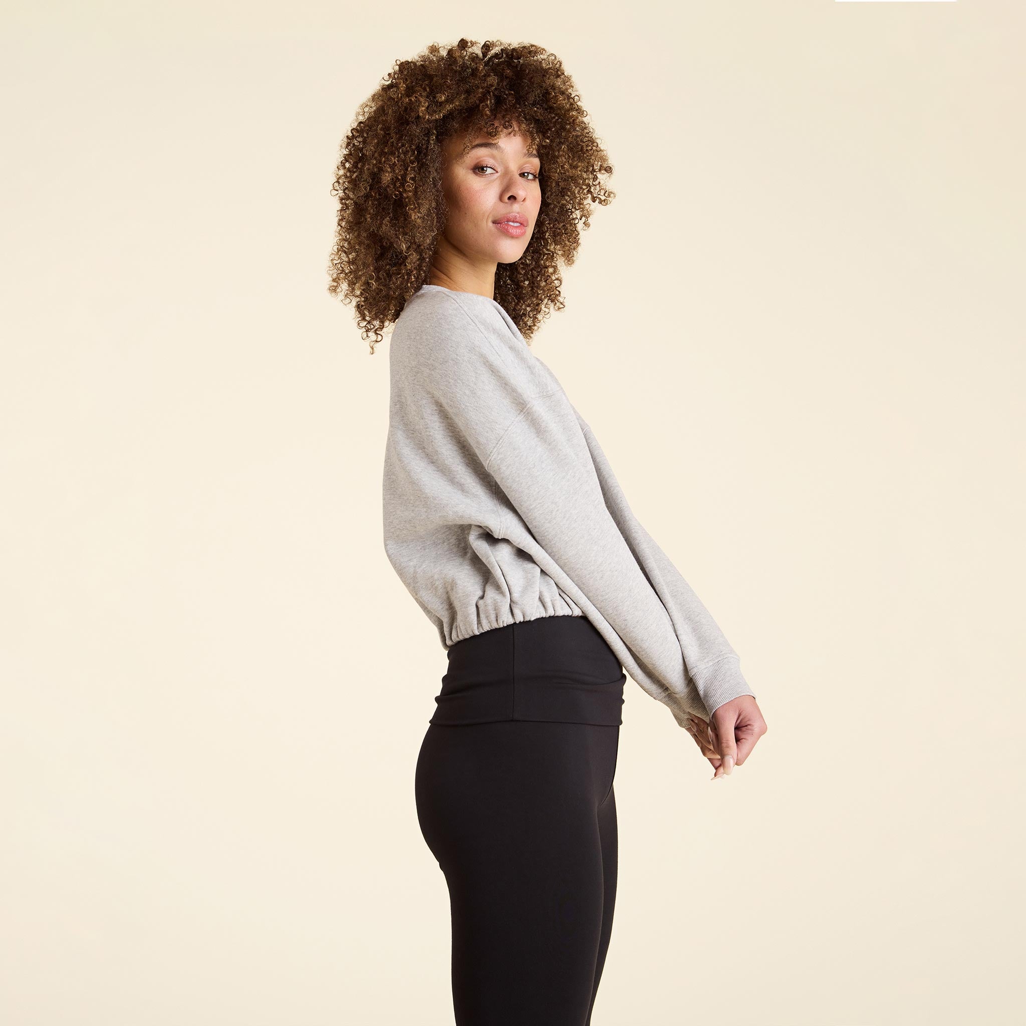 Cinched waist online sweatshirt