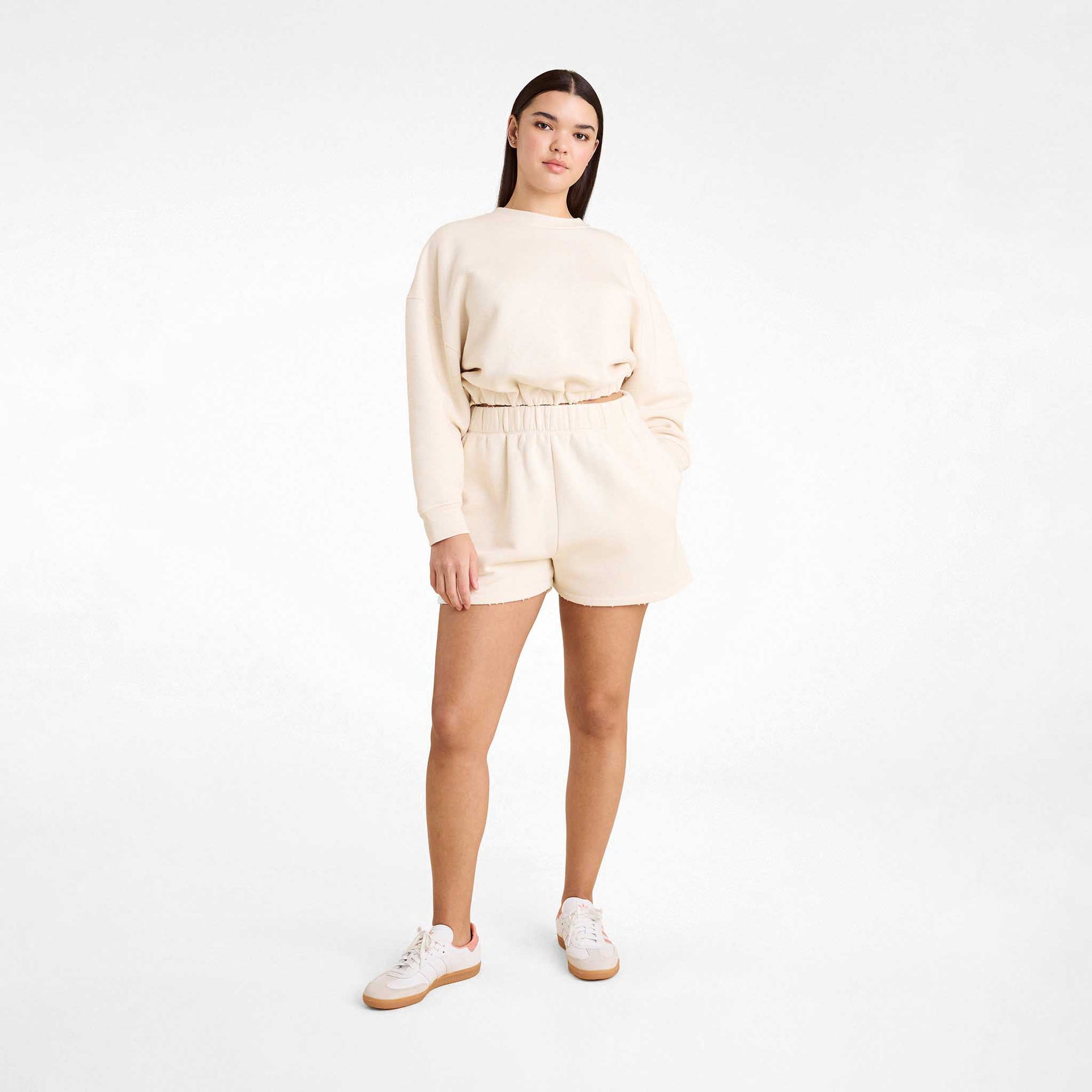 Vintage Fleece Cinch Waist Sweatshirt