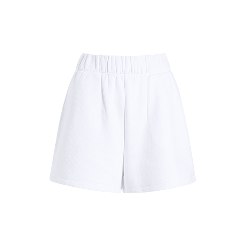 Vintage Fleece Shorts | White