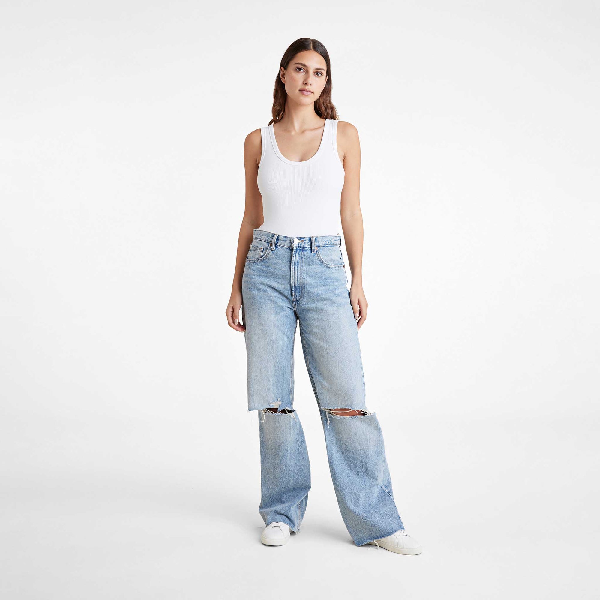 Ribbed Scoop Tank Bodysuit