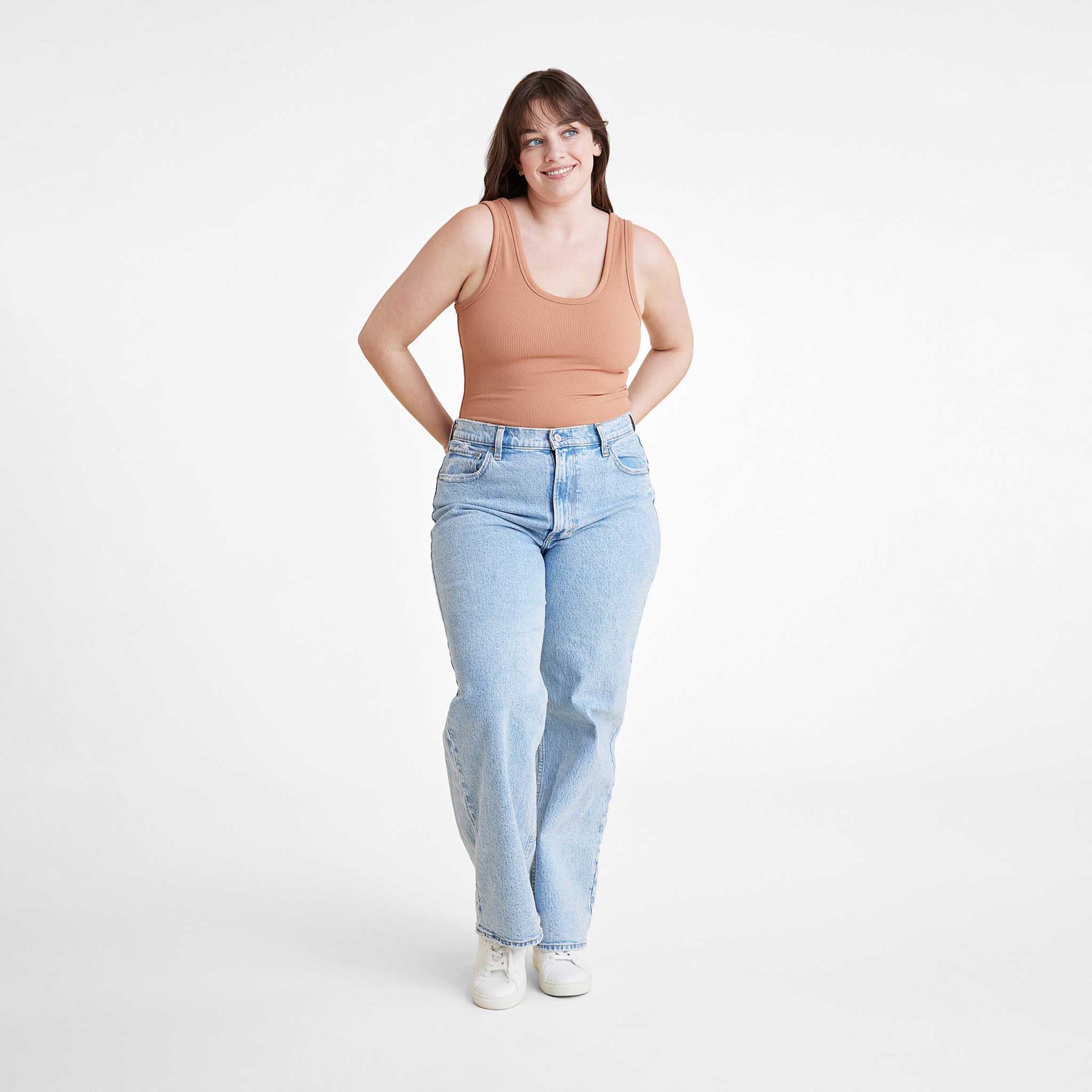 Ribbed Scoop Tank Bodysuit
